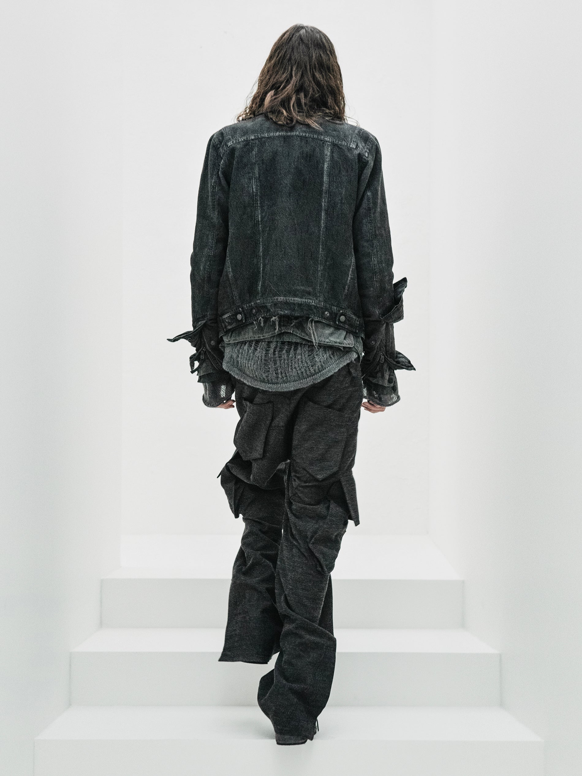 cargo pants / slub grey