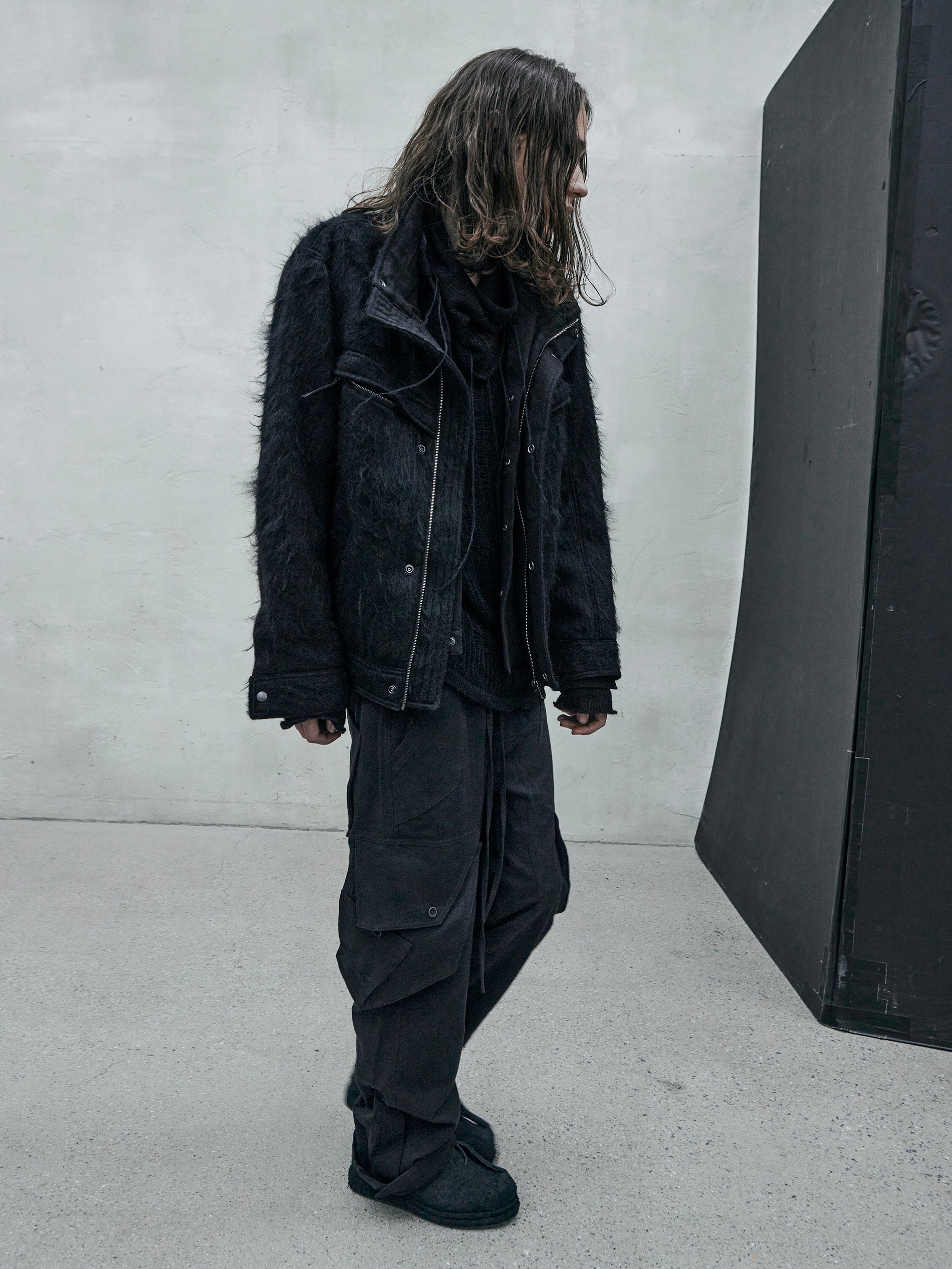 cargo pants / slub black