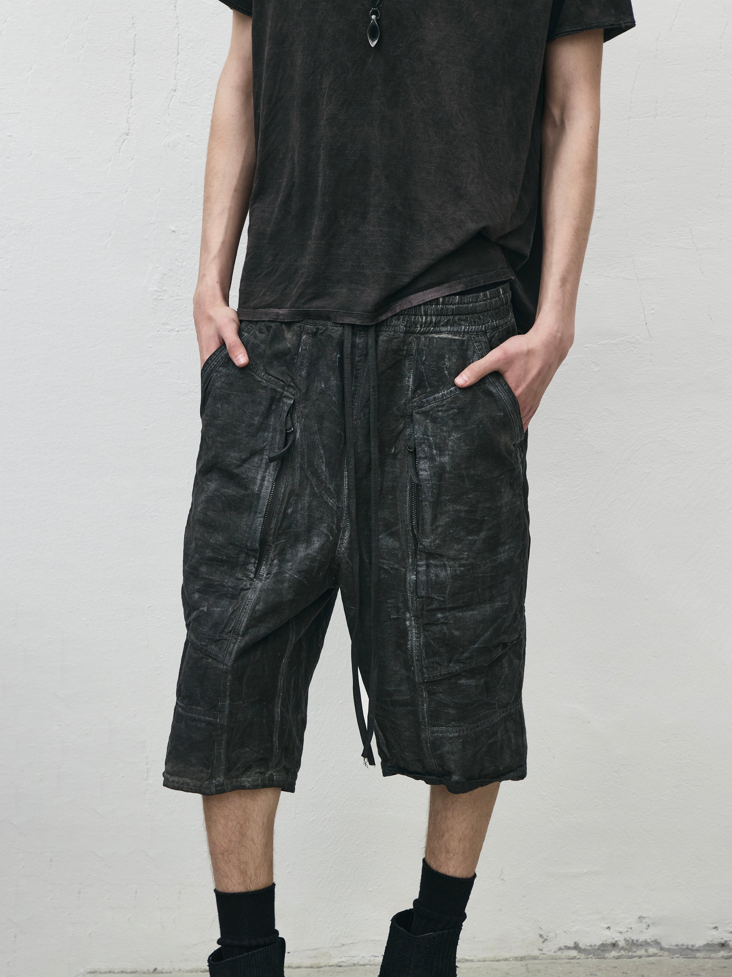 fatigue shorts / slab grey