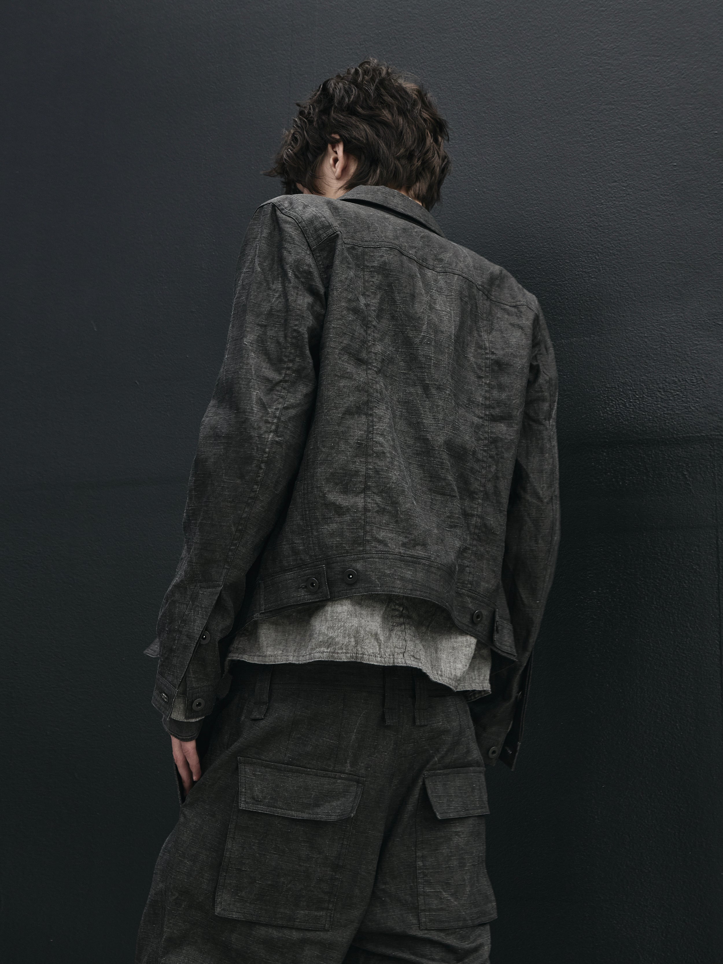 trucker jacket / ink coat