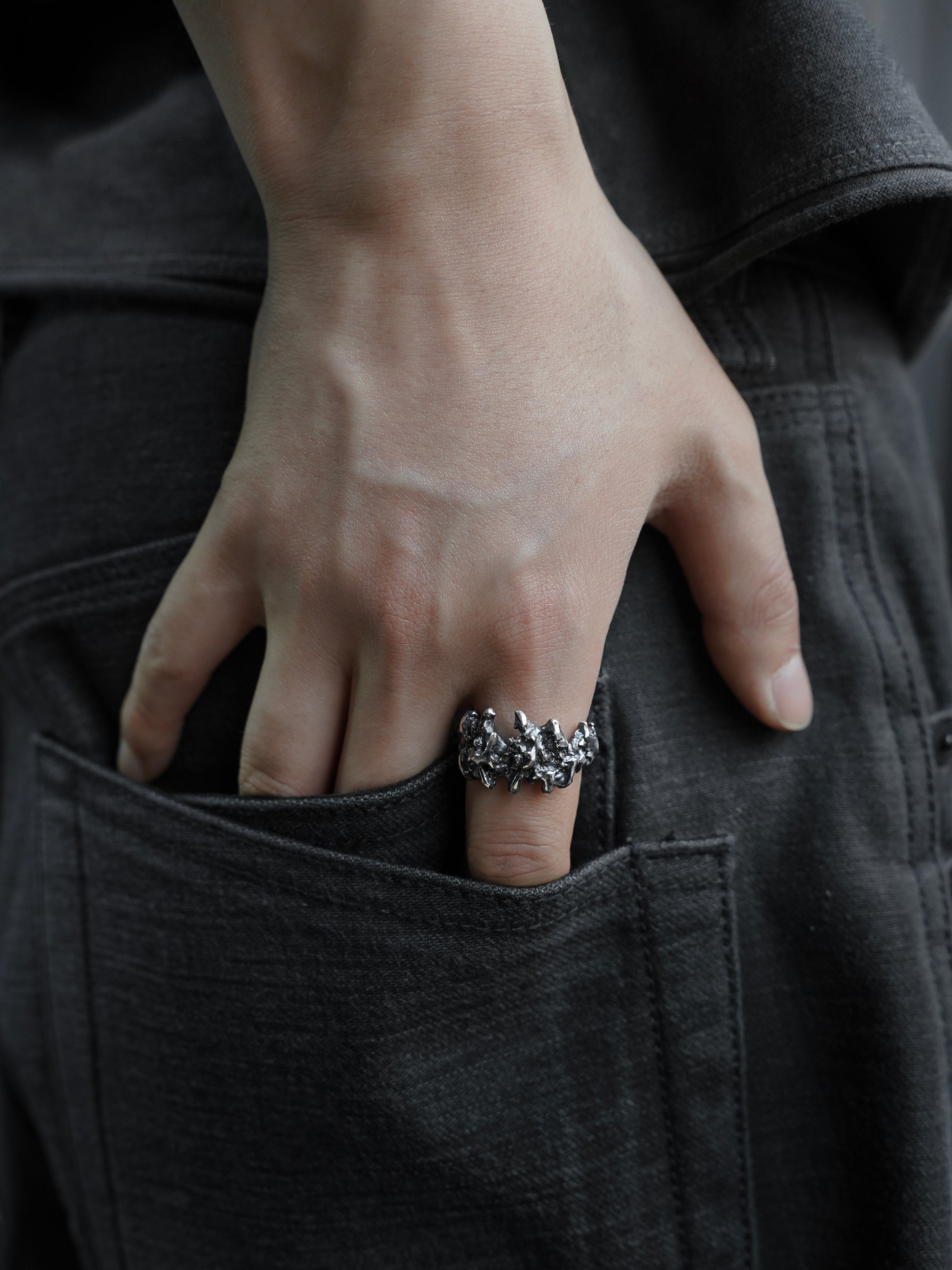 cage ring / 925 silver