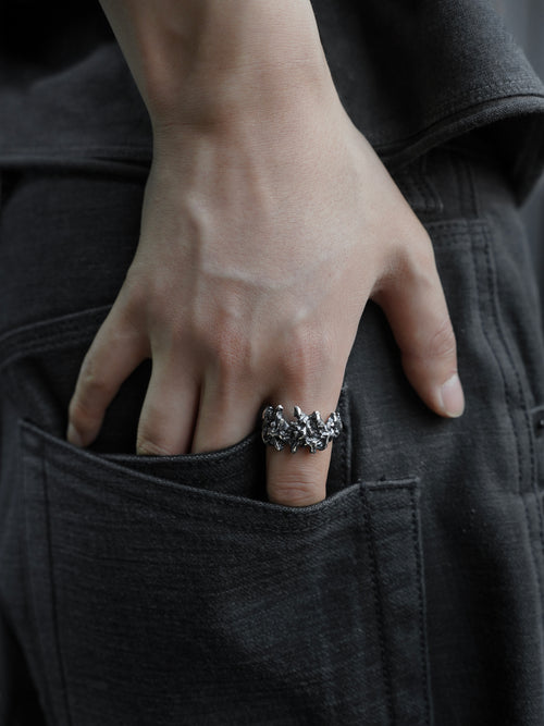 cage ring / 925 silver