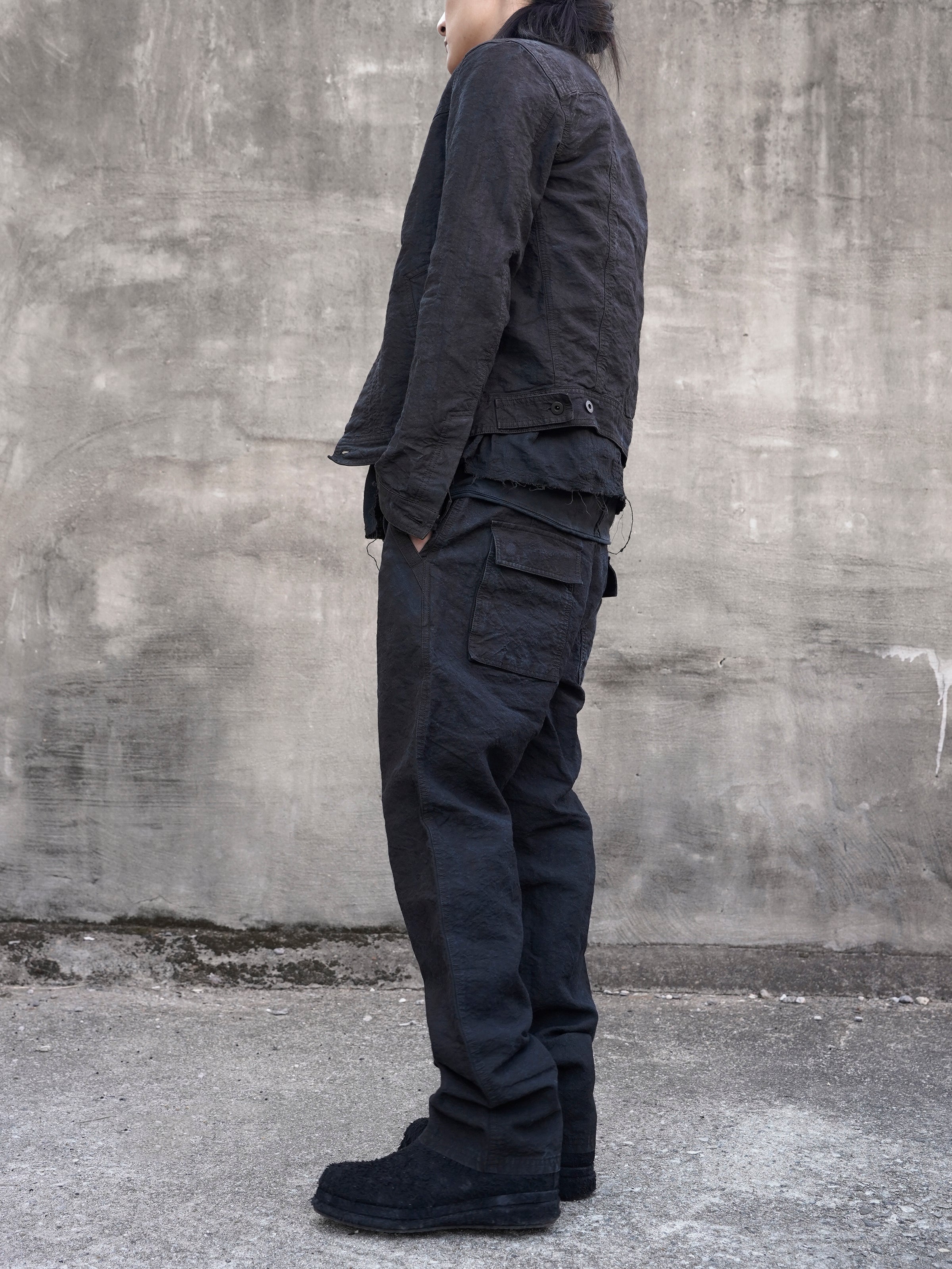 base trousers (binchō-tan) / indigo ink