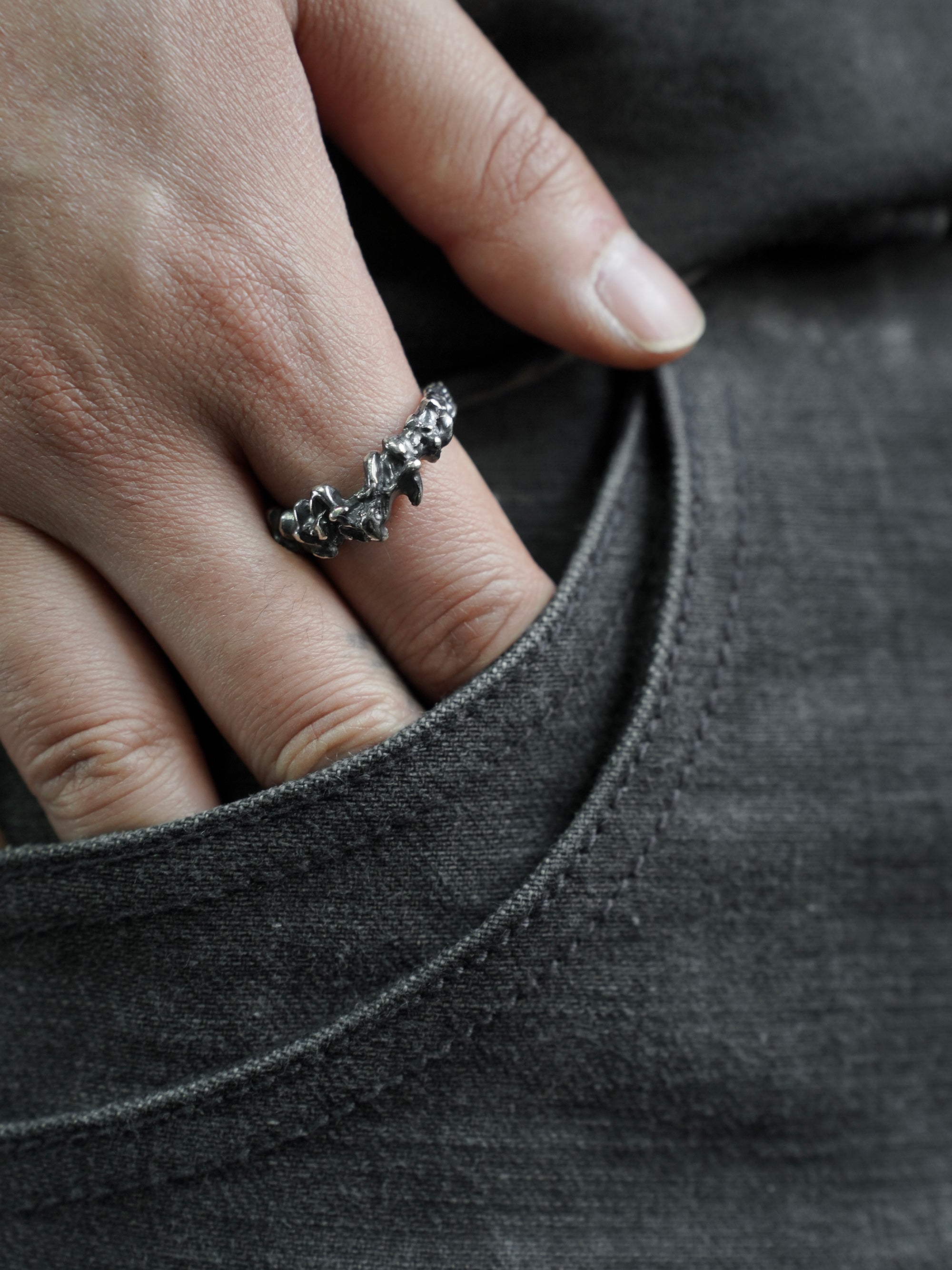 saw ring / 925 silver