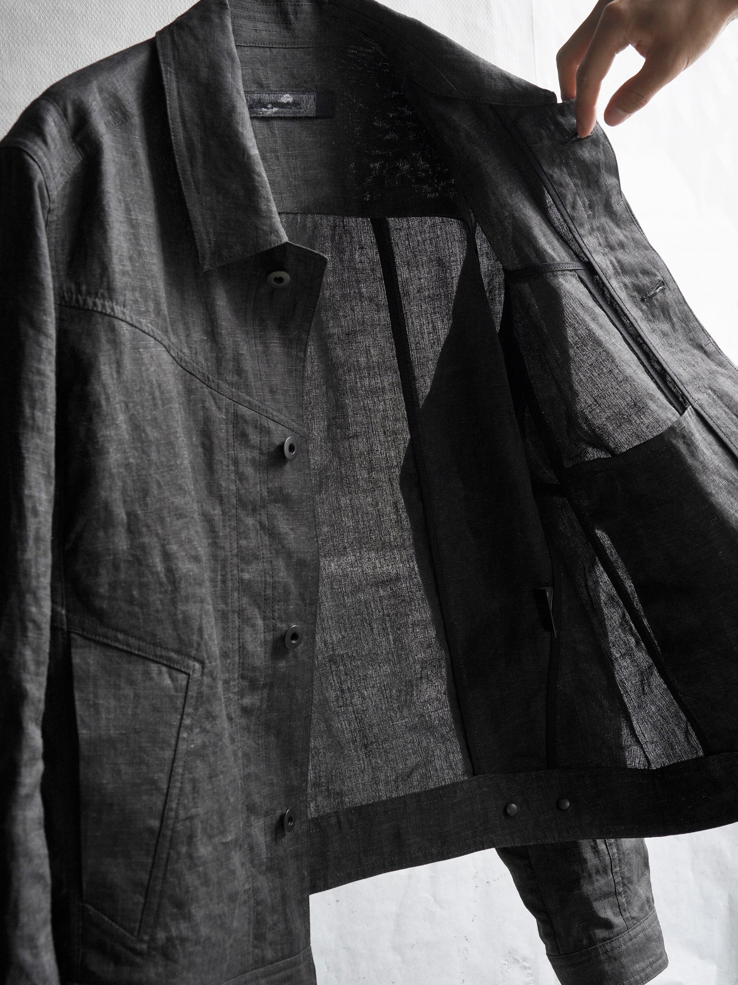 trucker jacket / ink coat