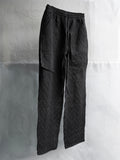 fatigue drawstring pants / black linen