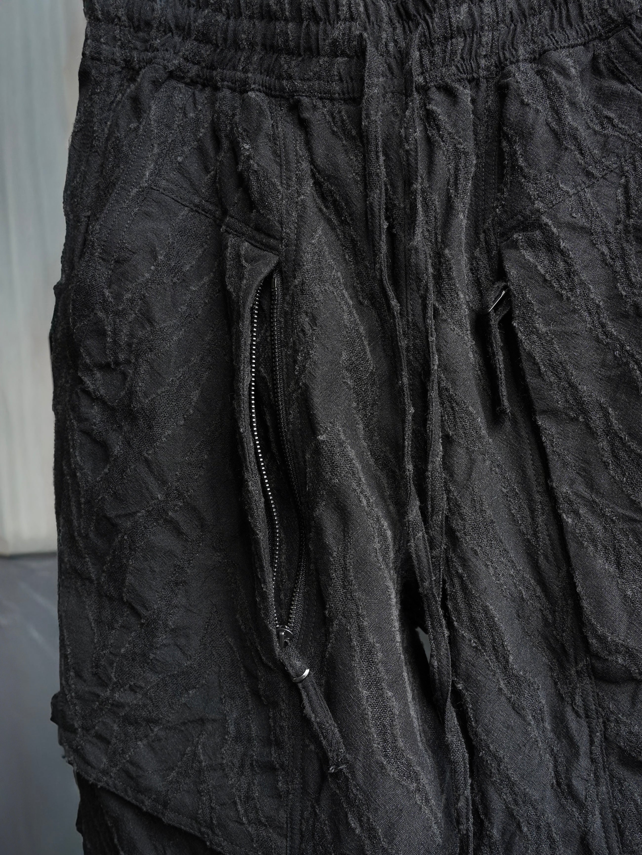 fatigue drawstring pants / khaki brown ink