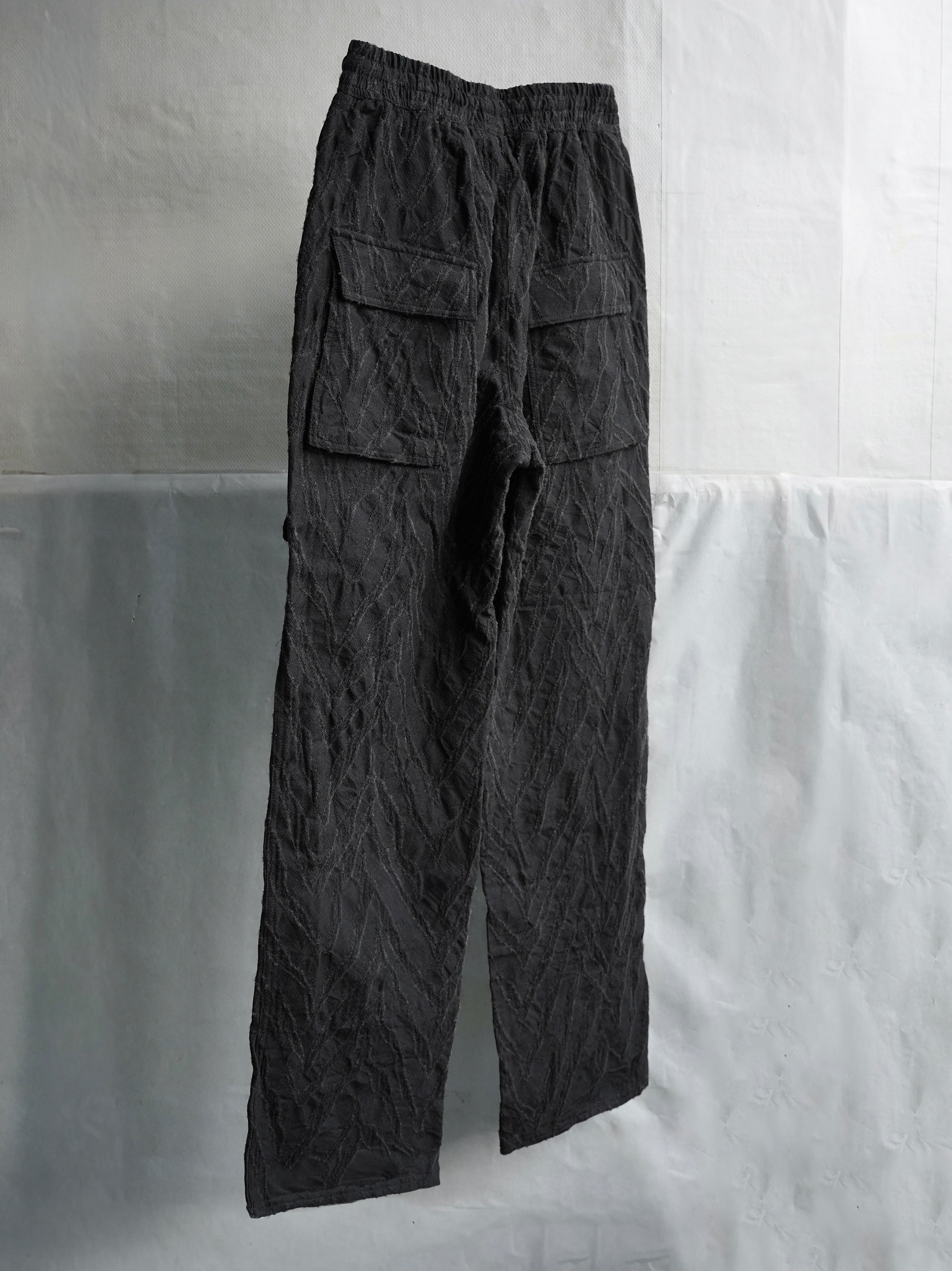 fatigue drawstring pants / khaki brown ink