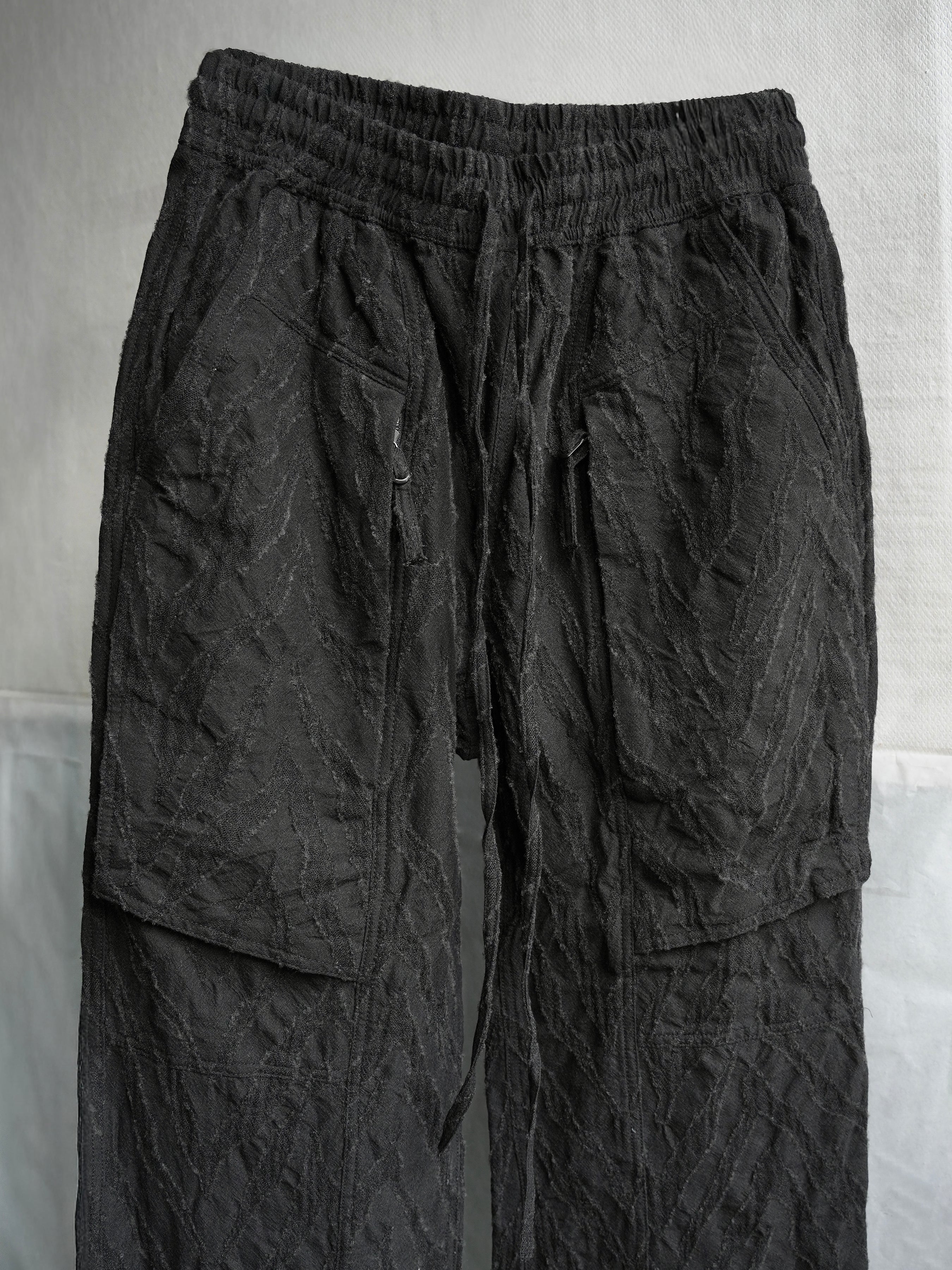 fatigue drawstring pants / khaki brown ink