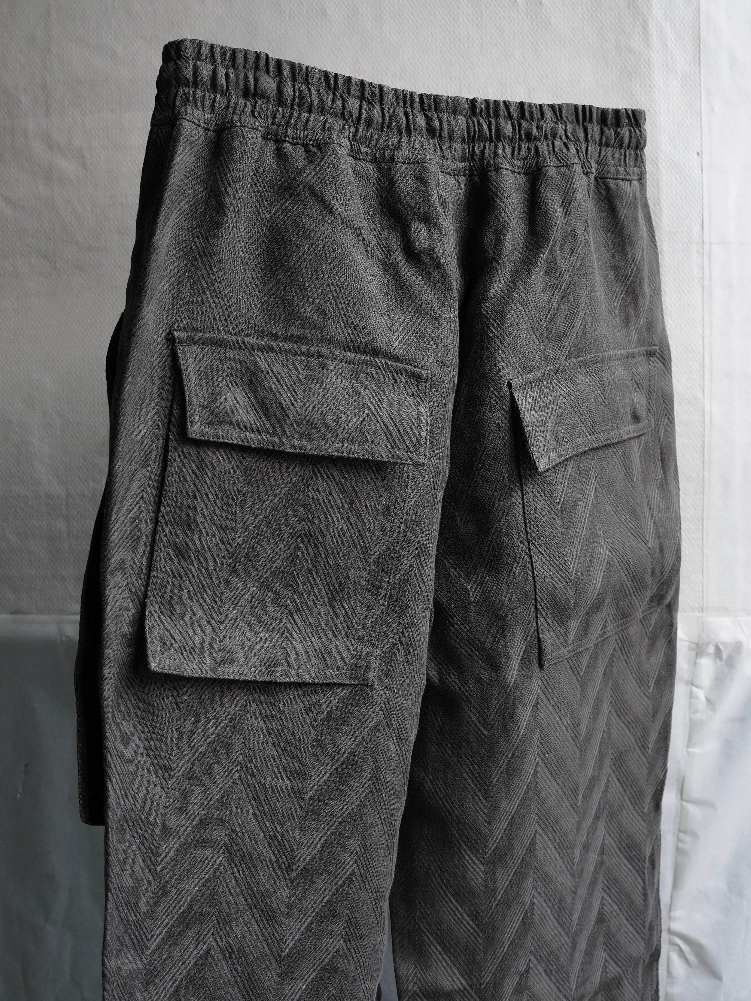 fatigue drawstring pants / sumi linen