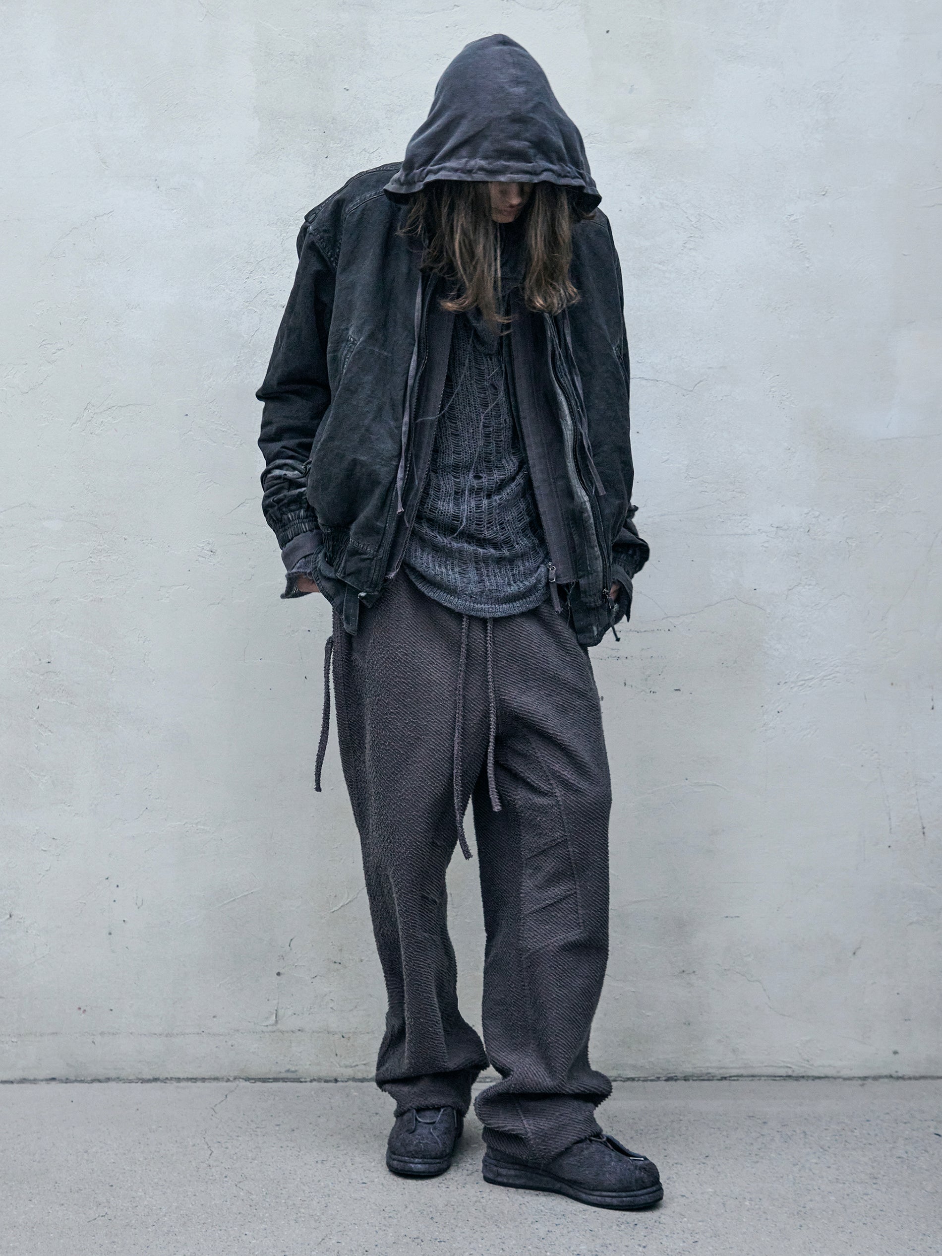 rugged sweatpants / plum grey