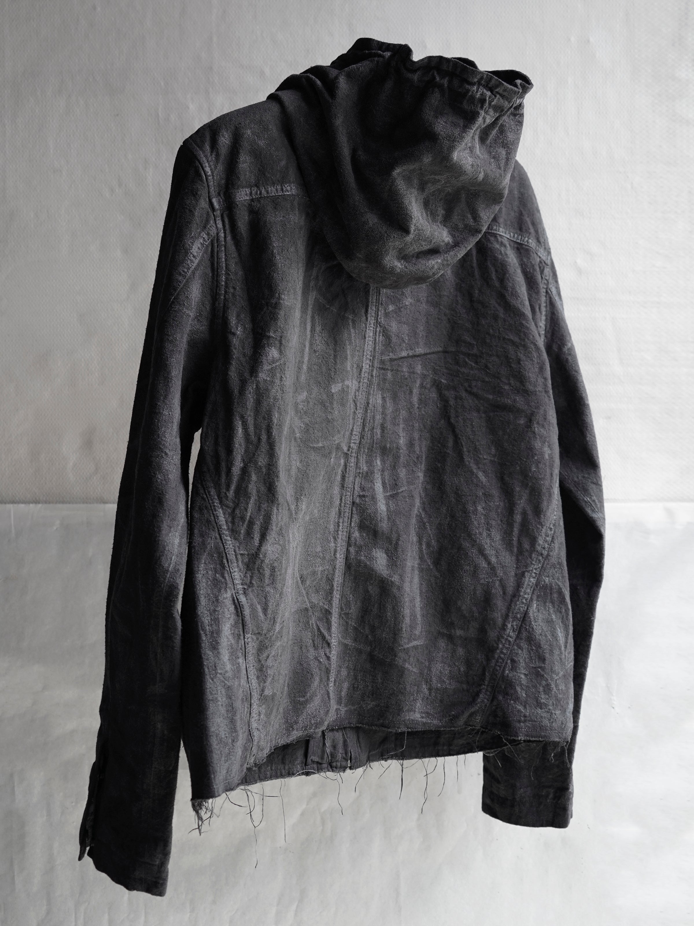 hooded jacket / slab grey – blackmerle