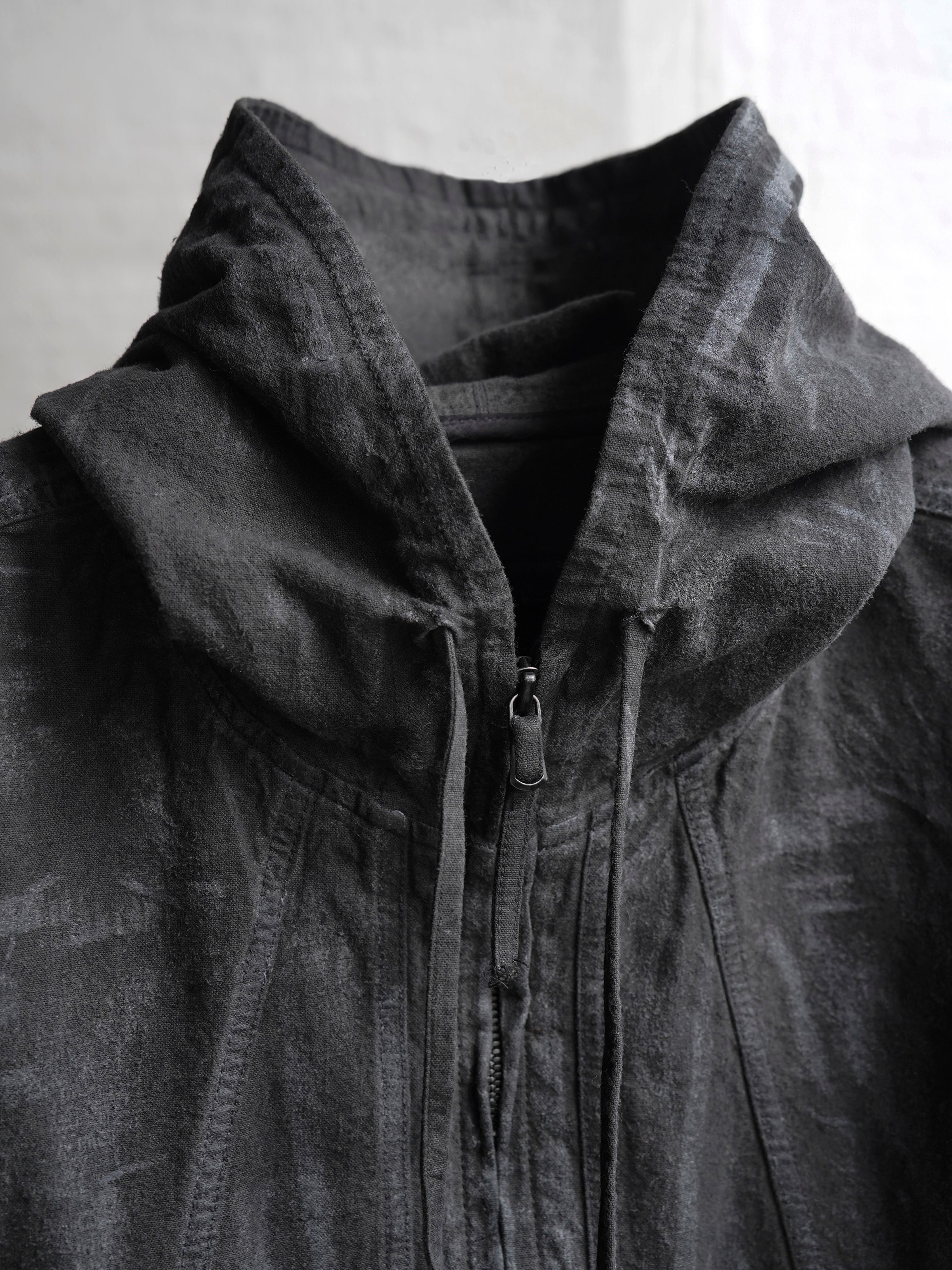 hooded jacket / slab grey – blackmerle