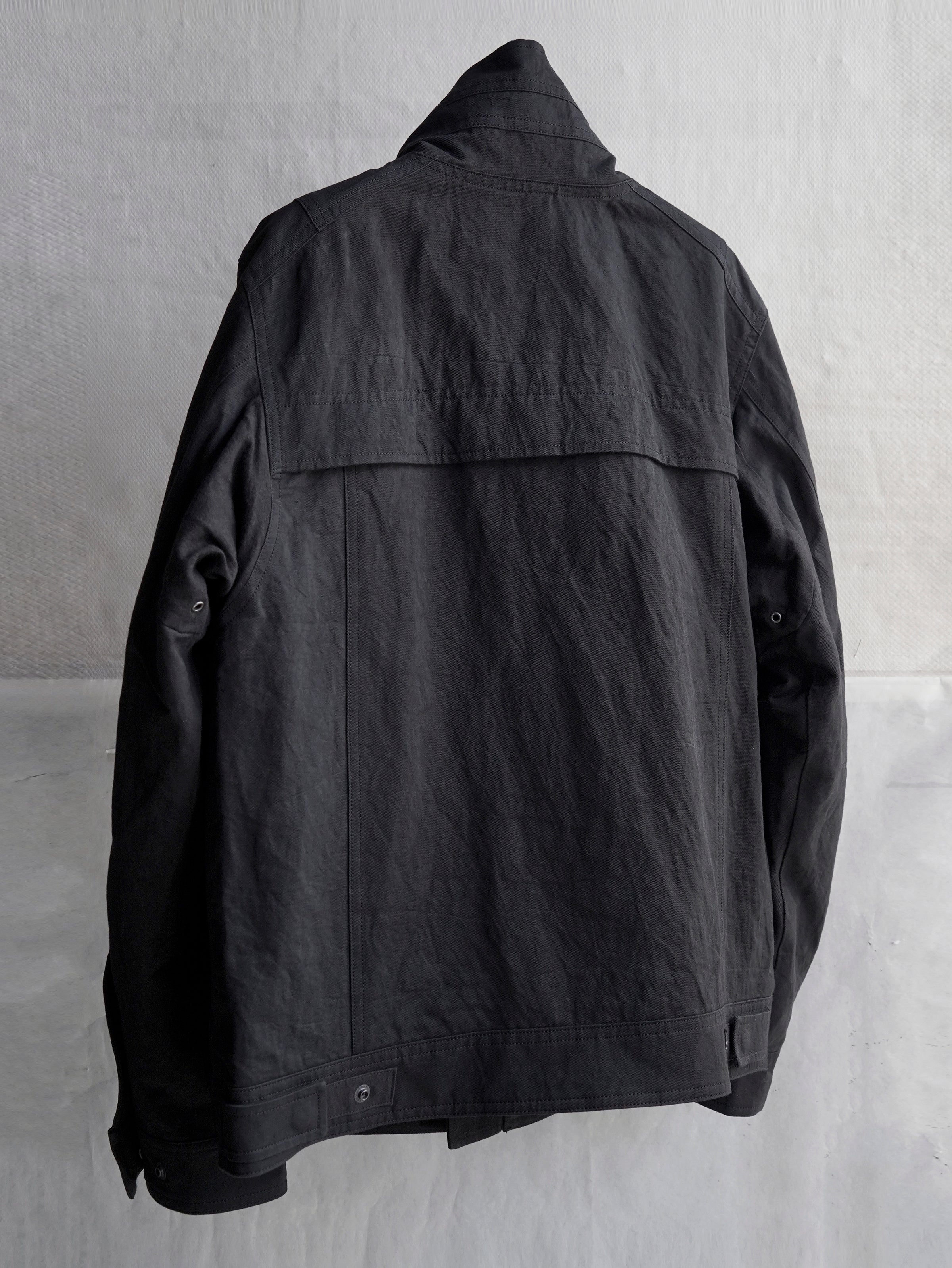 highneck jacket / black