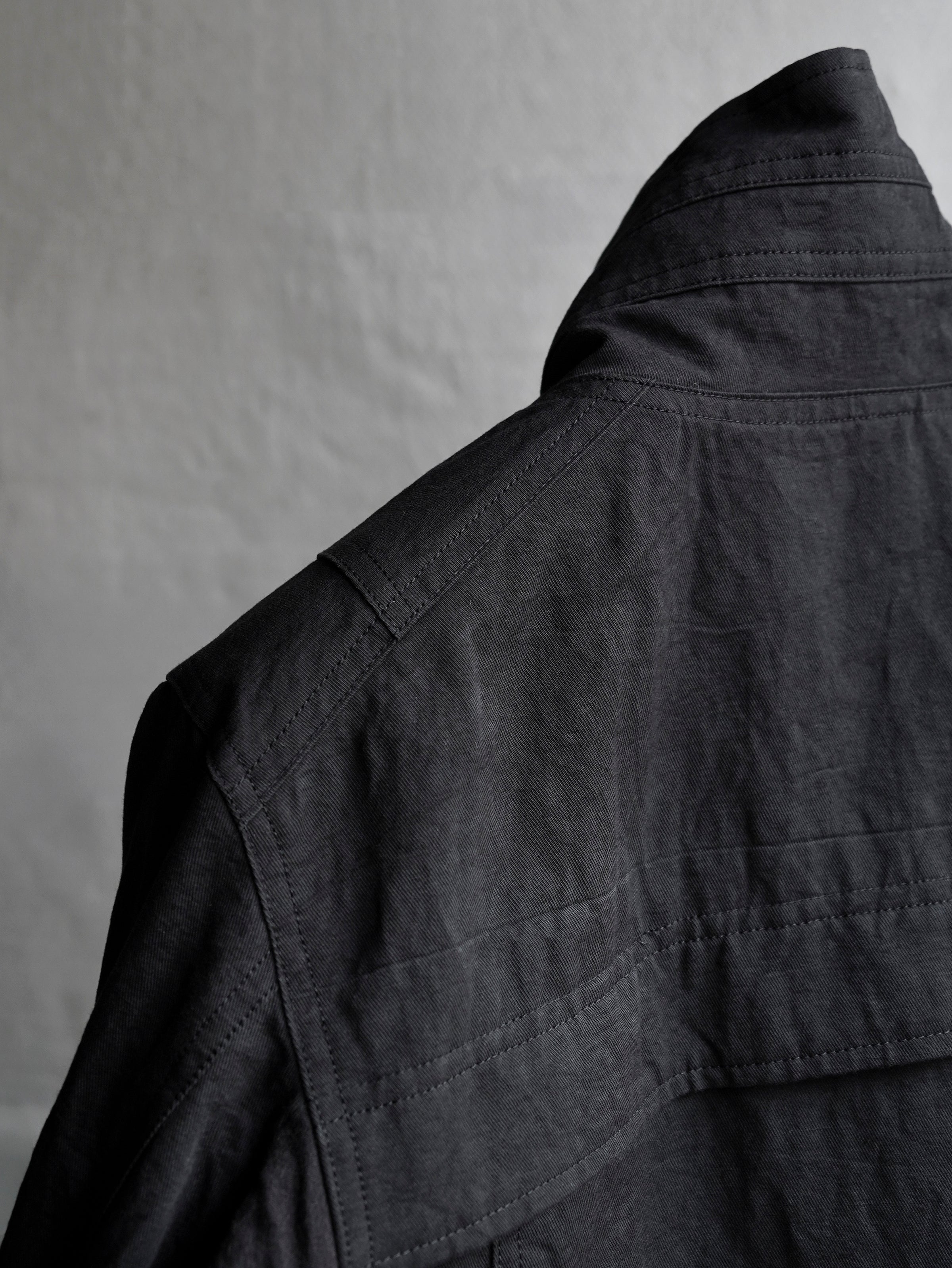 highneck jacket / black