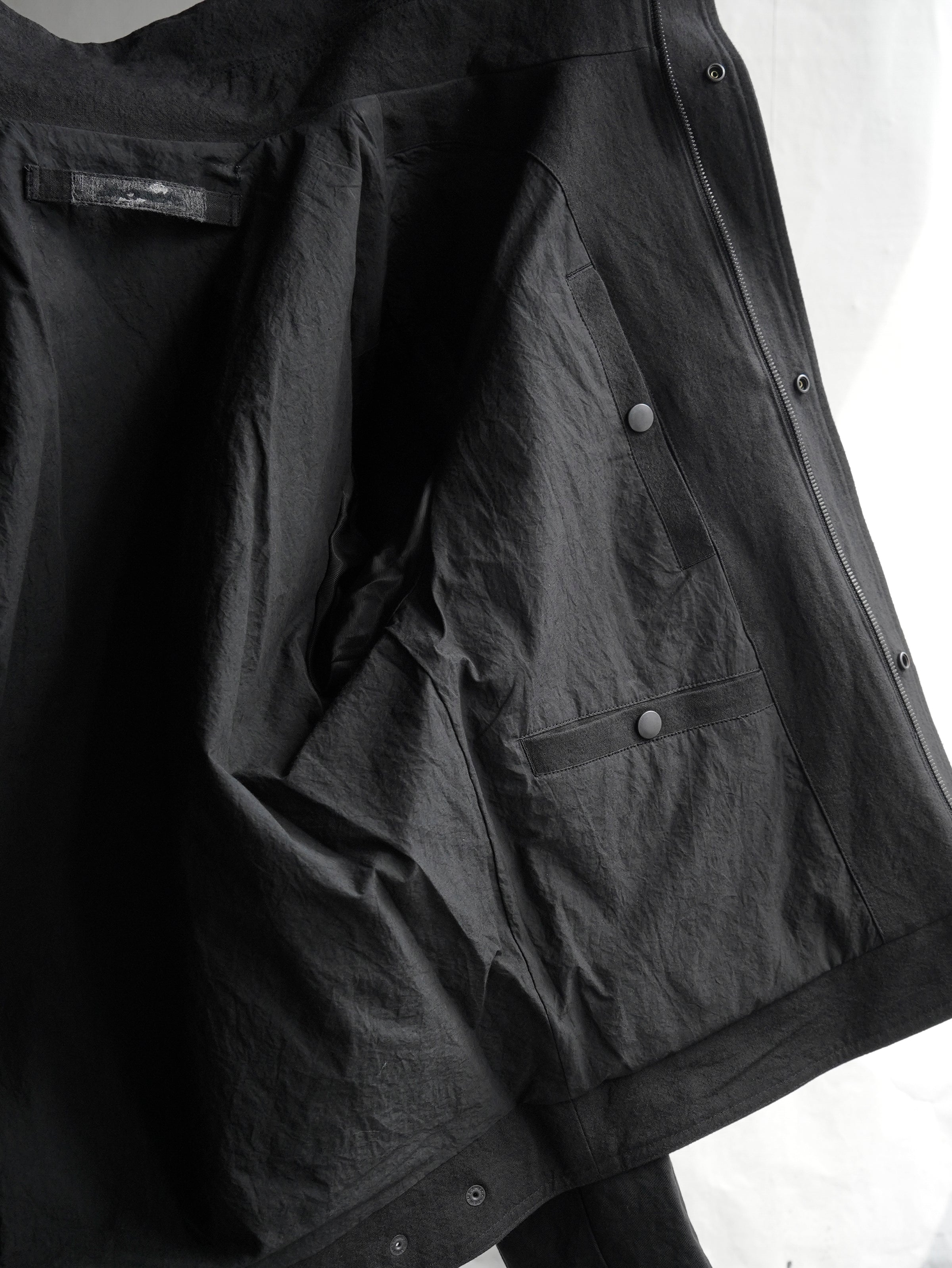 highneck jacket / black