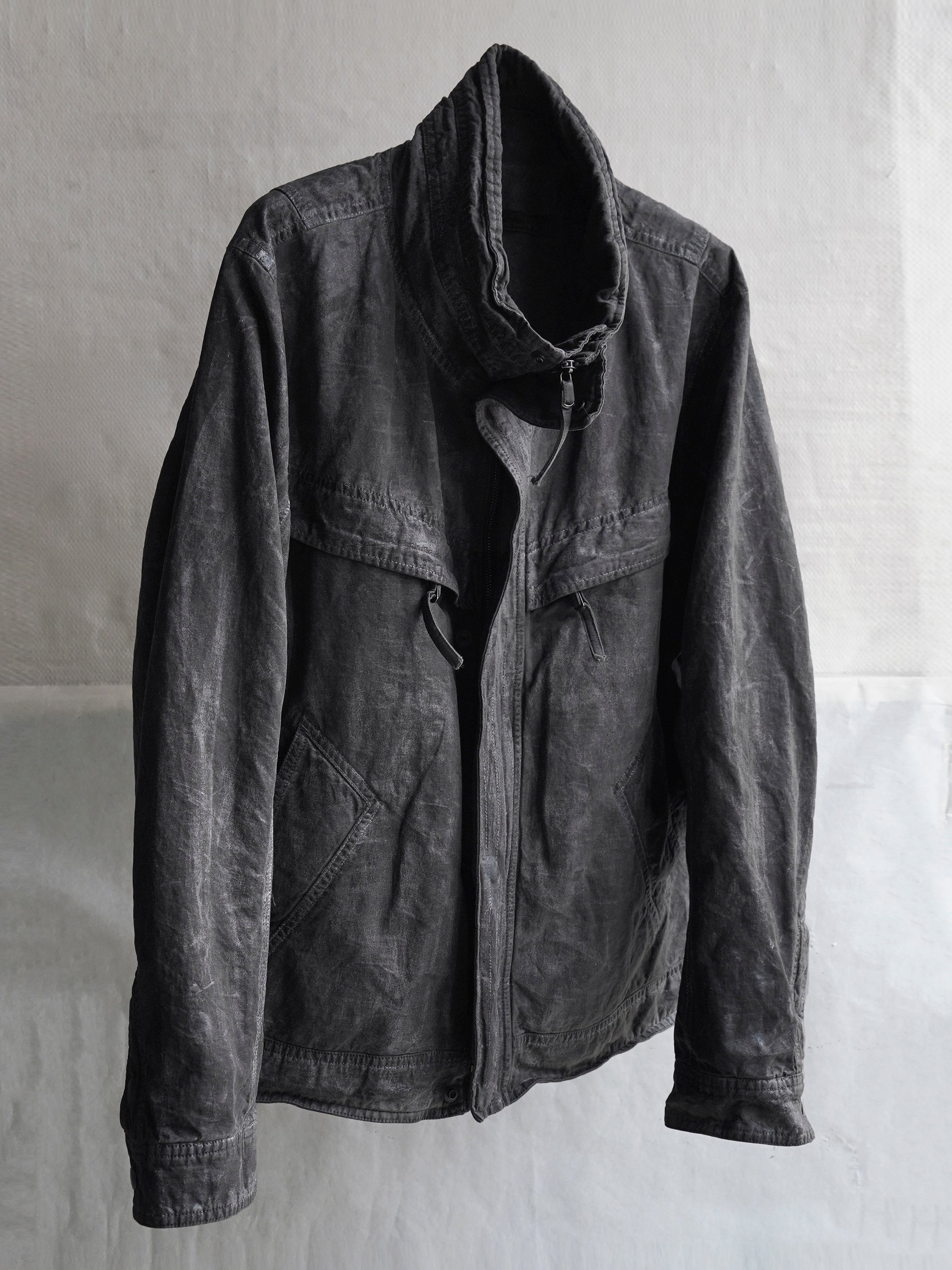 highneck jacket / slab grey