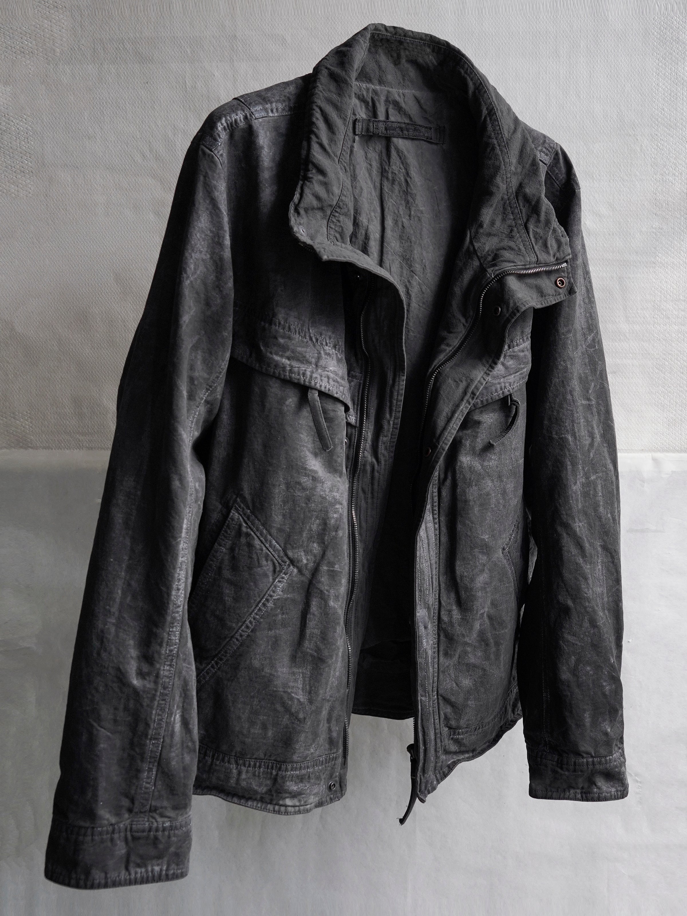 highneck jacket / slab grey – blackmerle