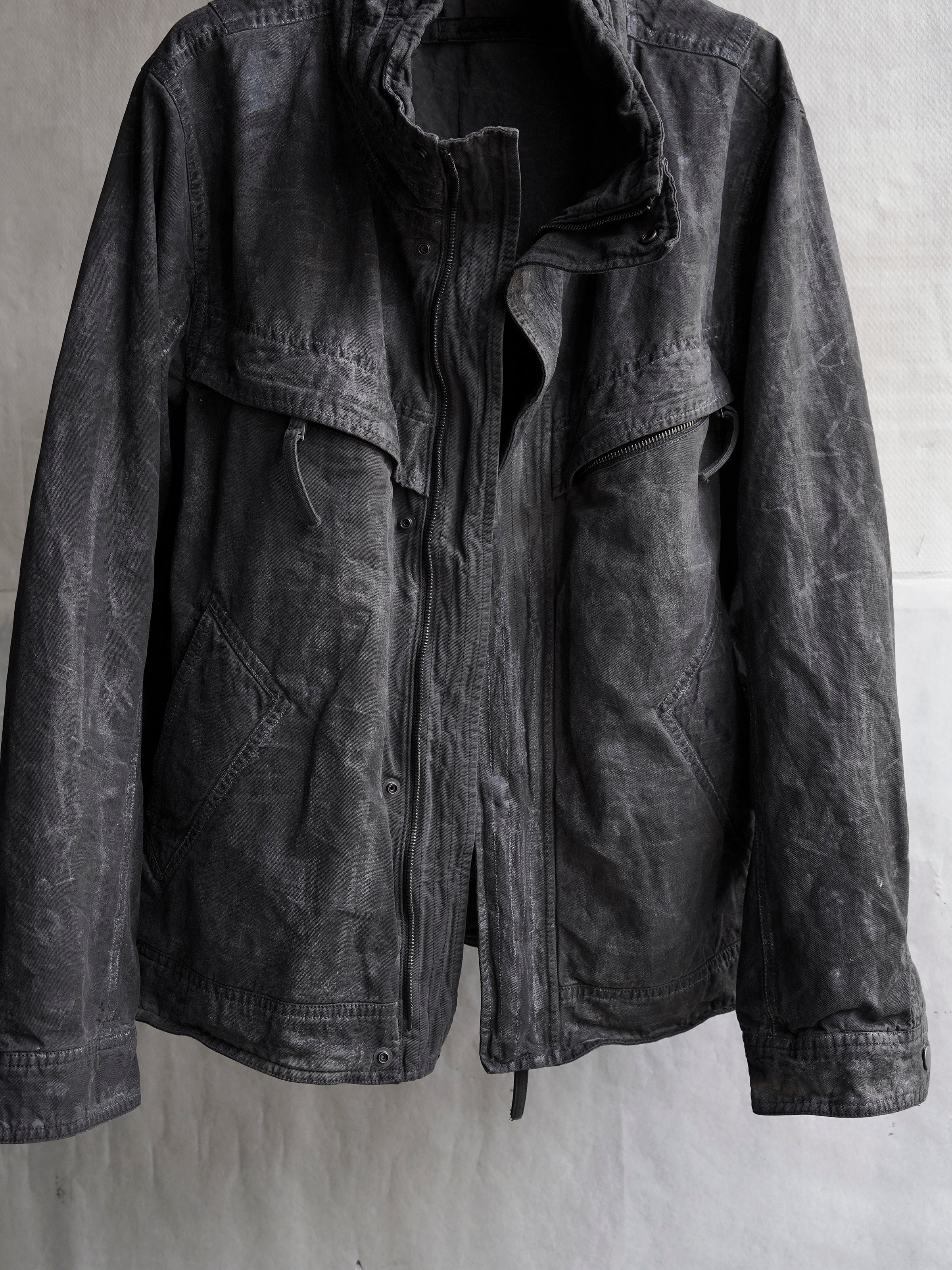 highneck jacket / slab grey