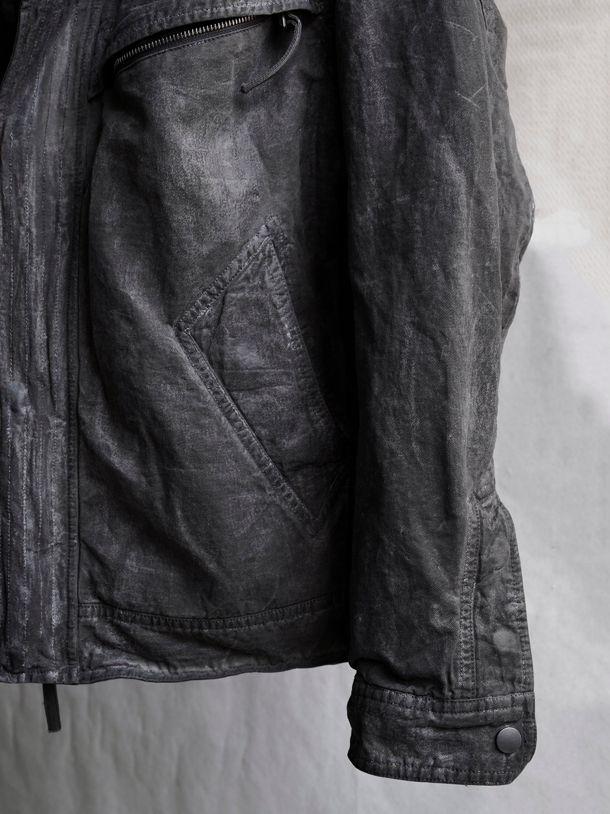 highneck jacket / slab grey