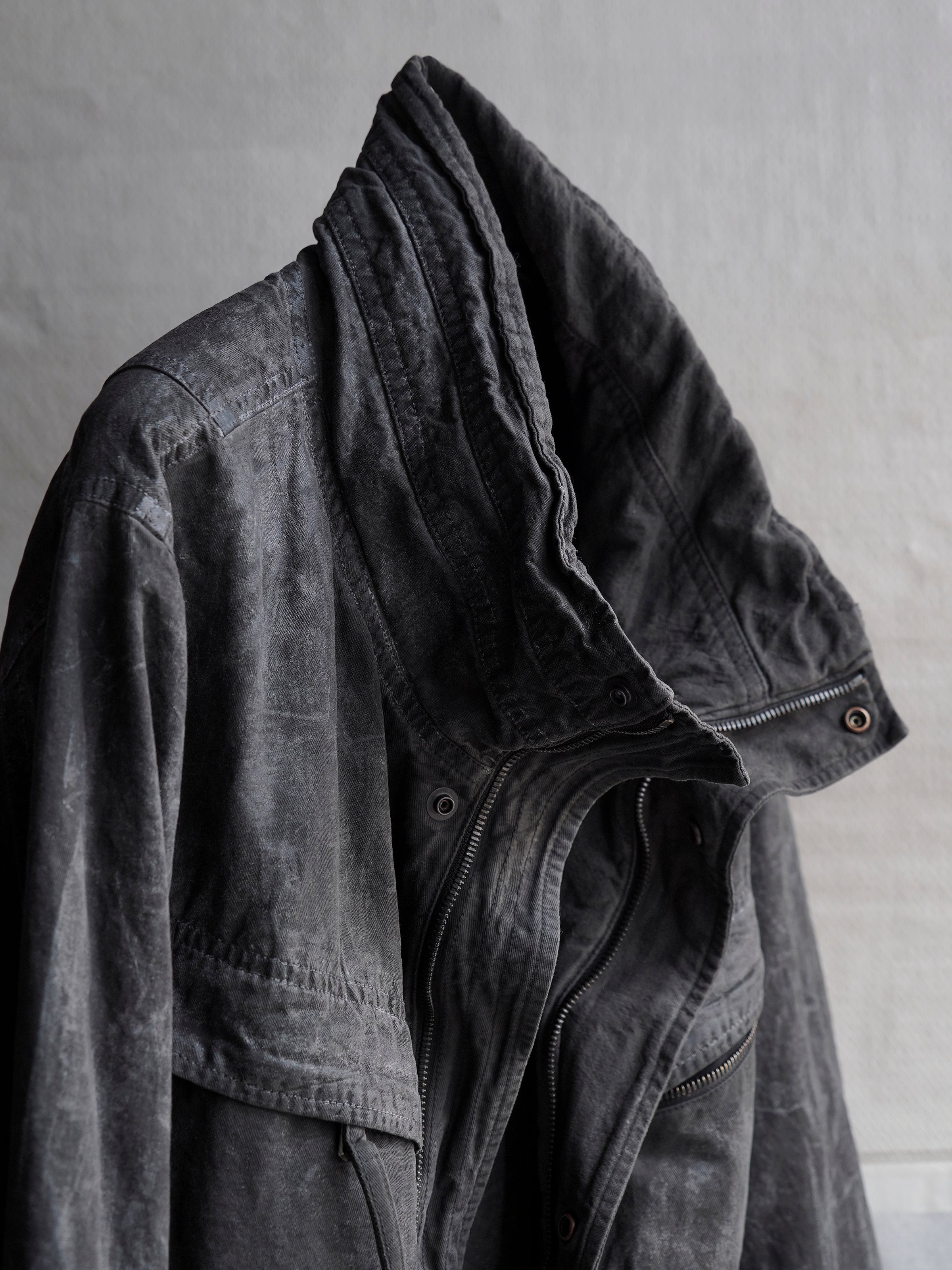 highneck jacket / slab grey