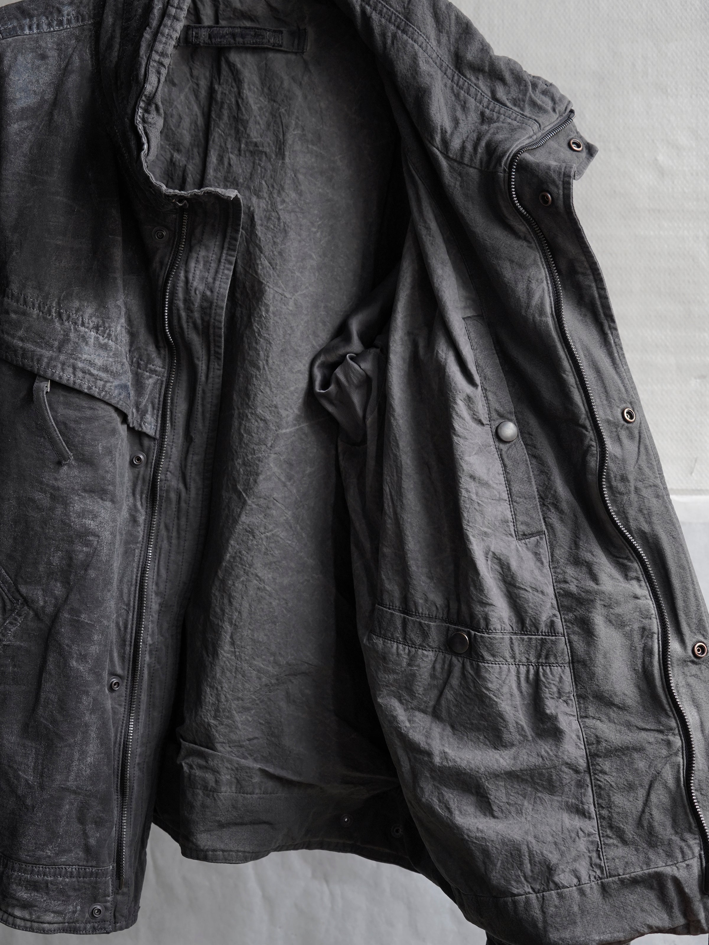 highneck jacket / slab grey