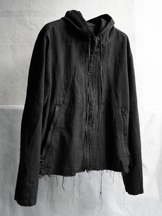 hooded jacket / ink