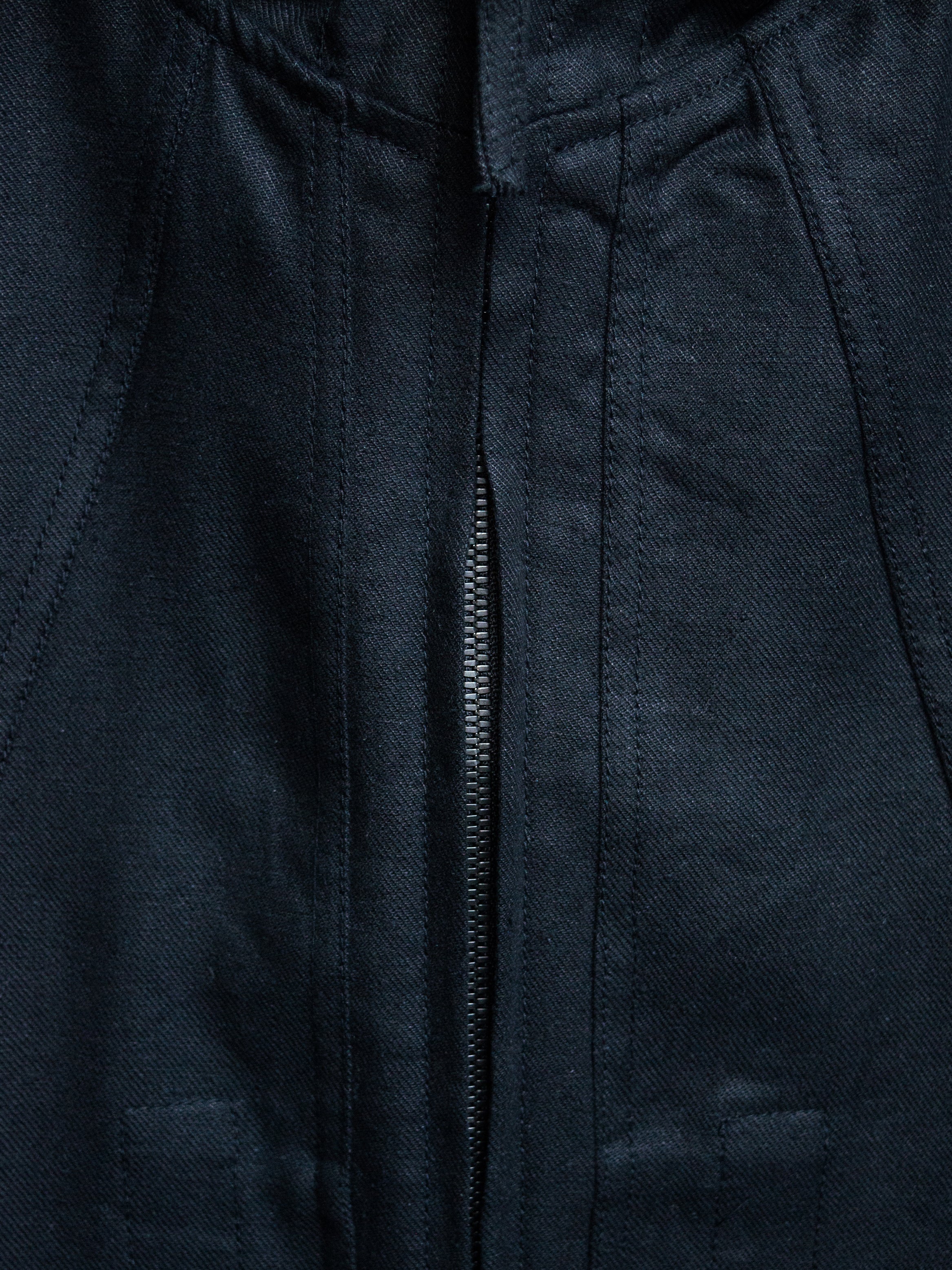 hooded jacket / double black