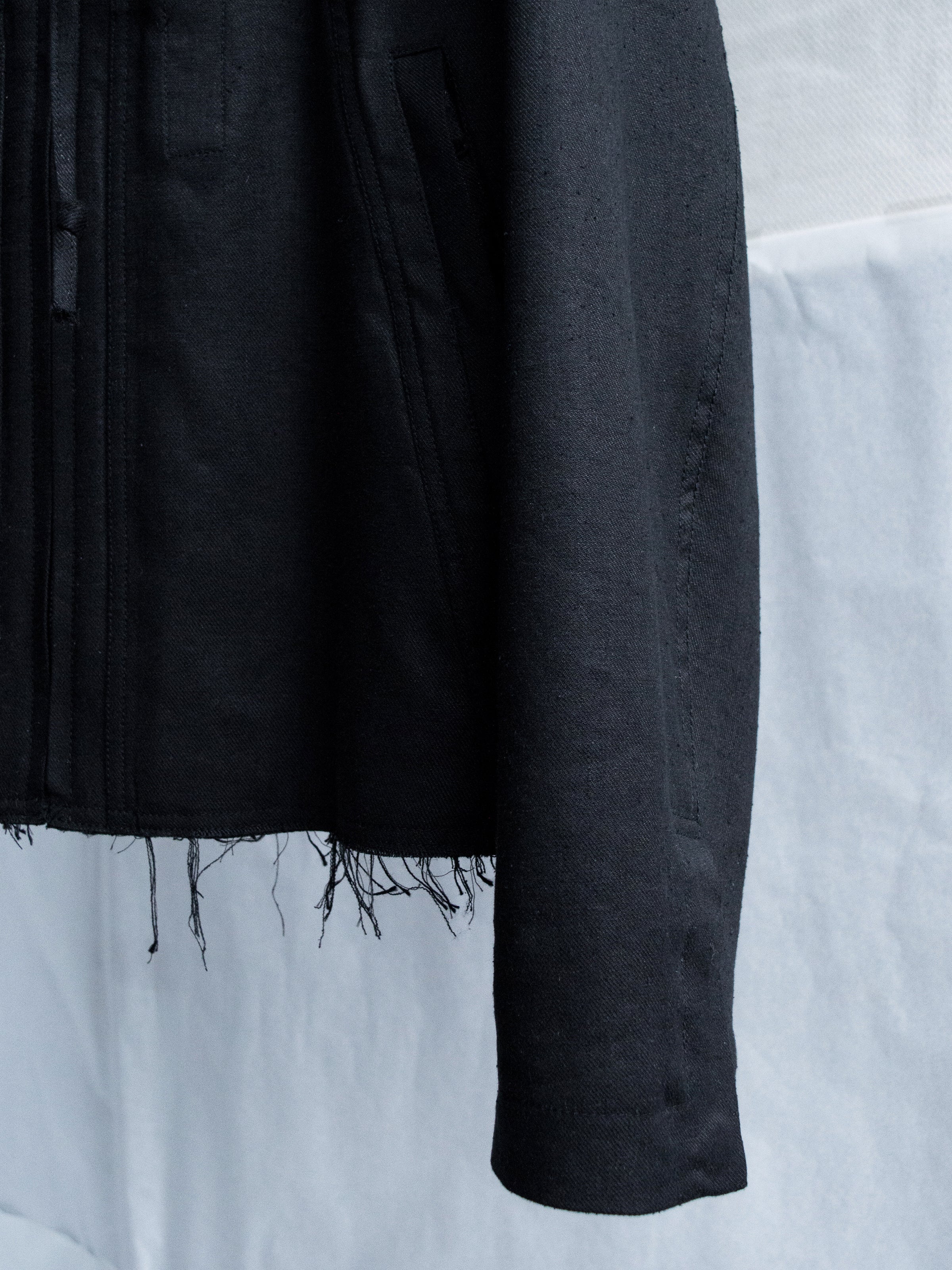 hooded jacket / double black