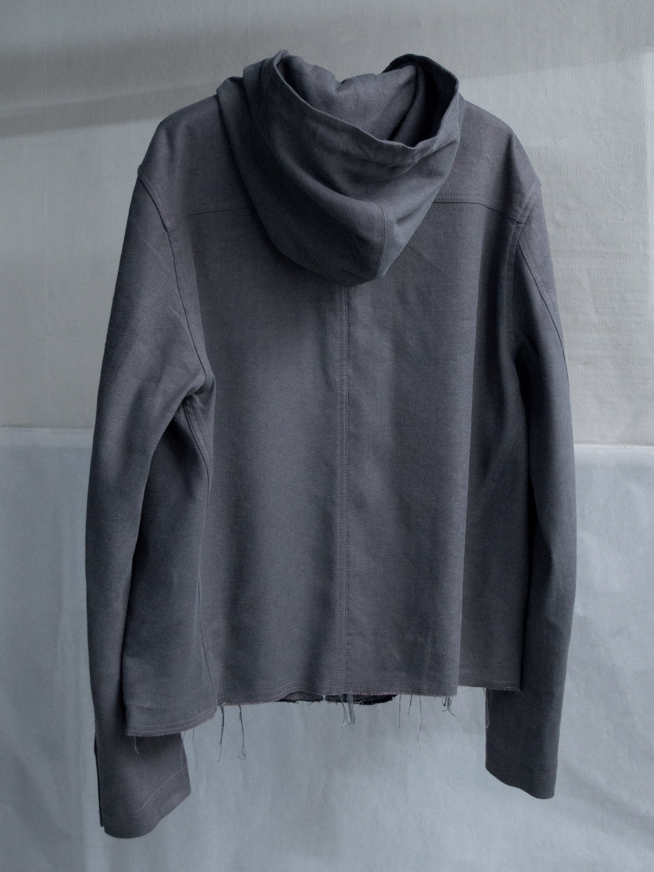 hooded jacket / rat grey