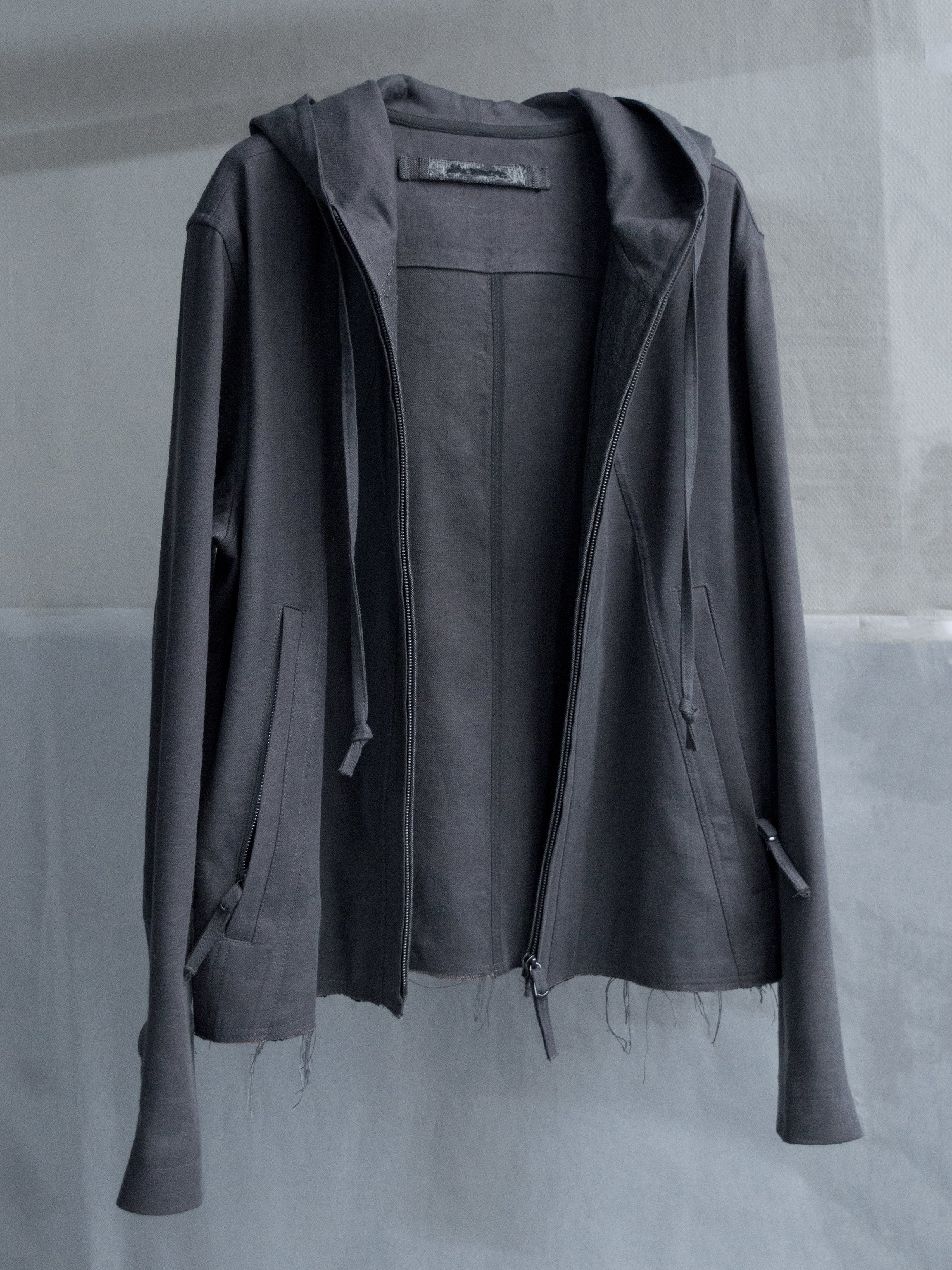 hooded jacket / rat grey – blackmerle hooded jacket / rat grey – blackmerle