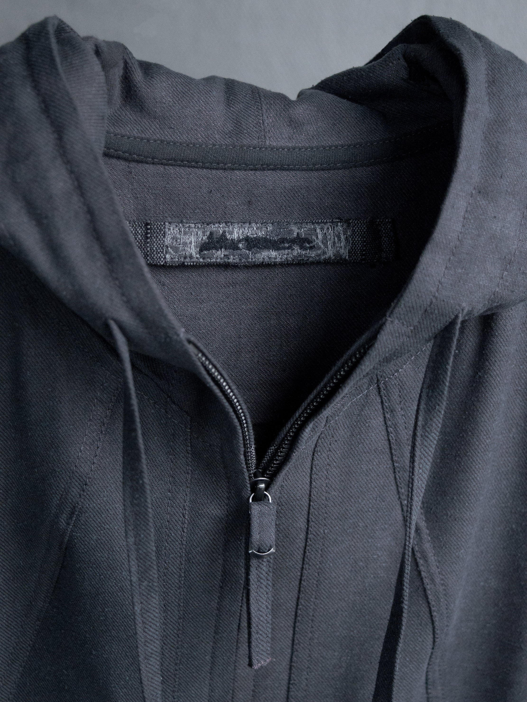 hooded jacket / rat grey