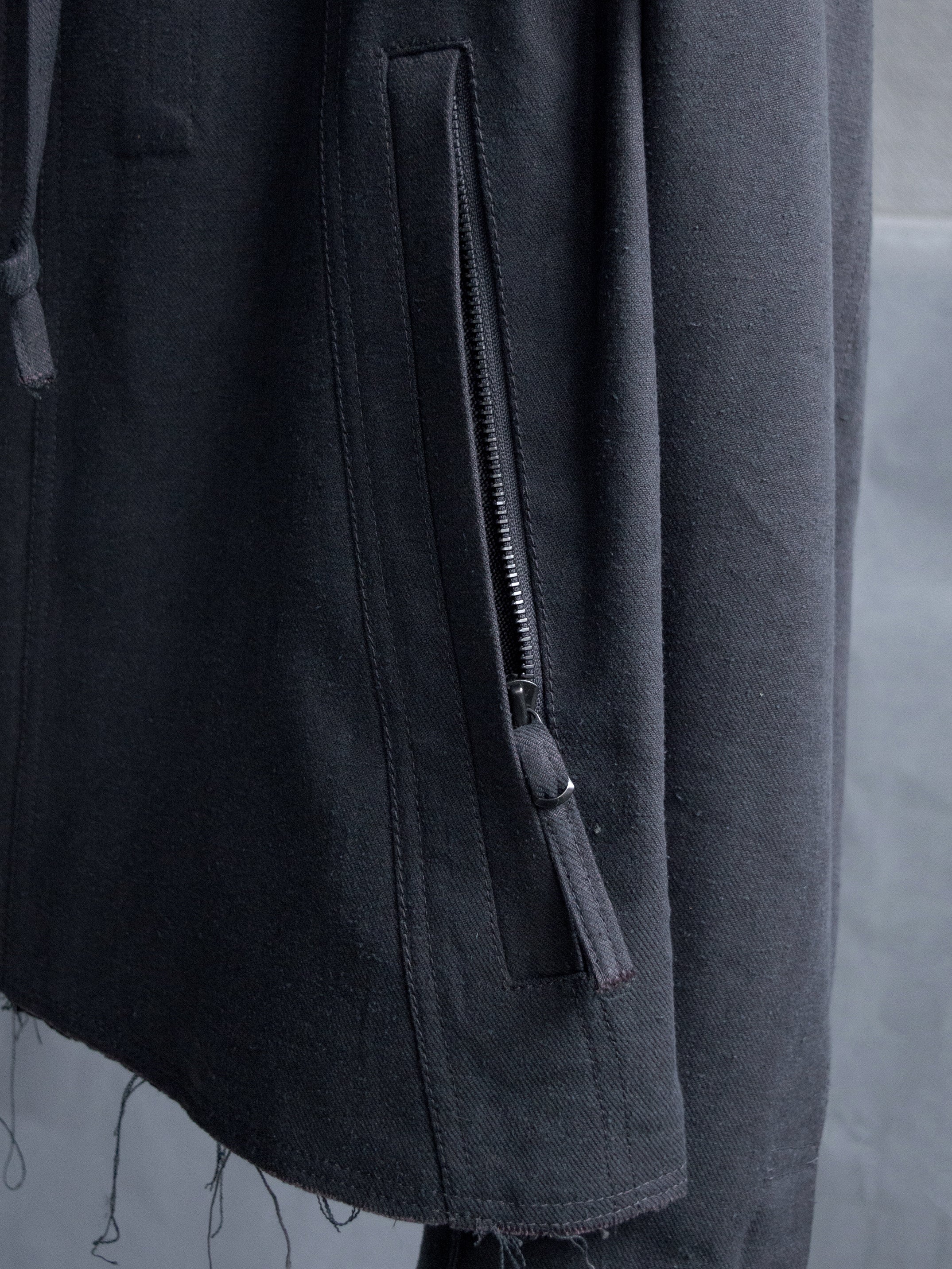 hooded jacket / rat grey