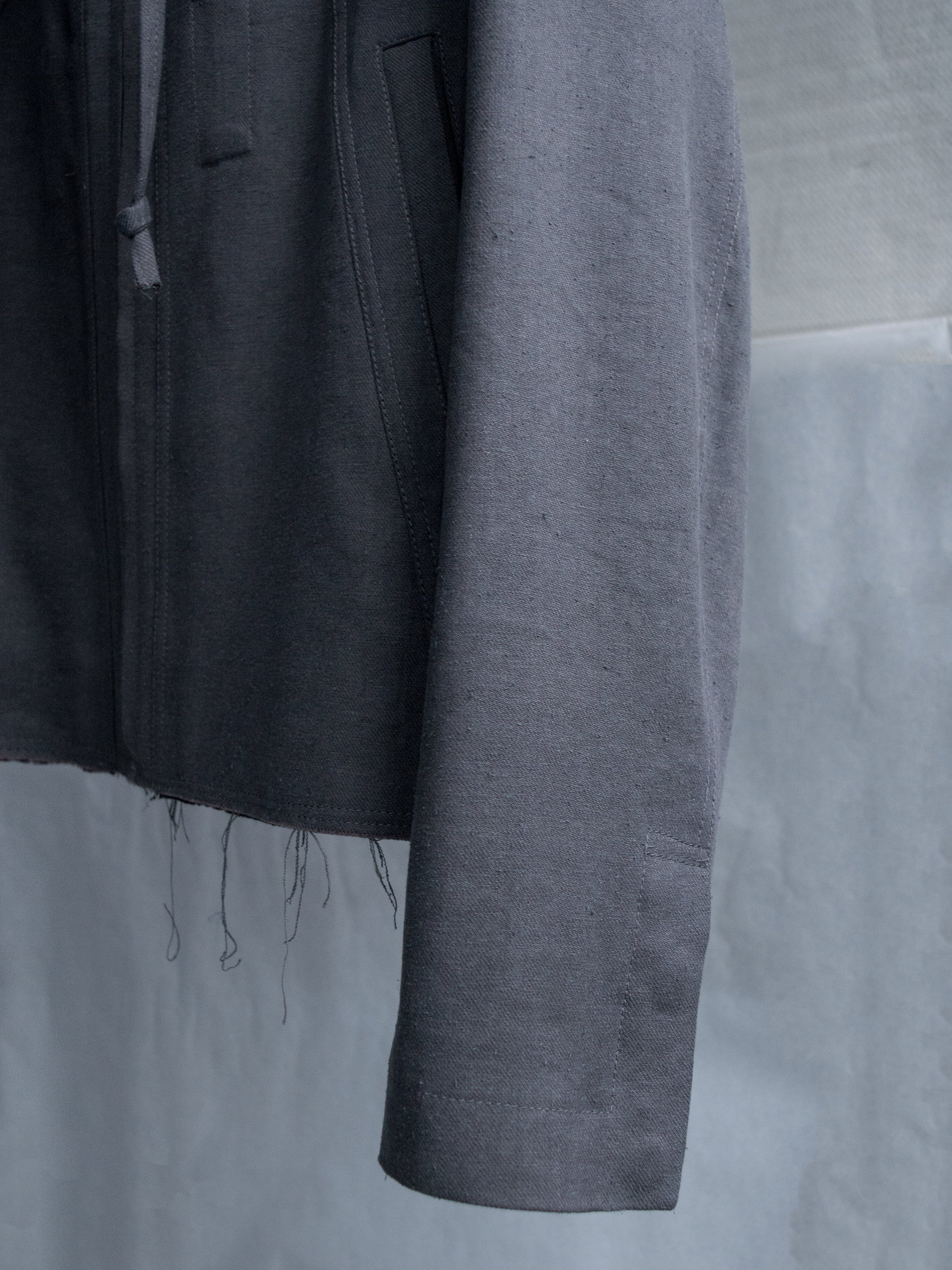 hooded jacket / rat grey
