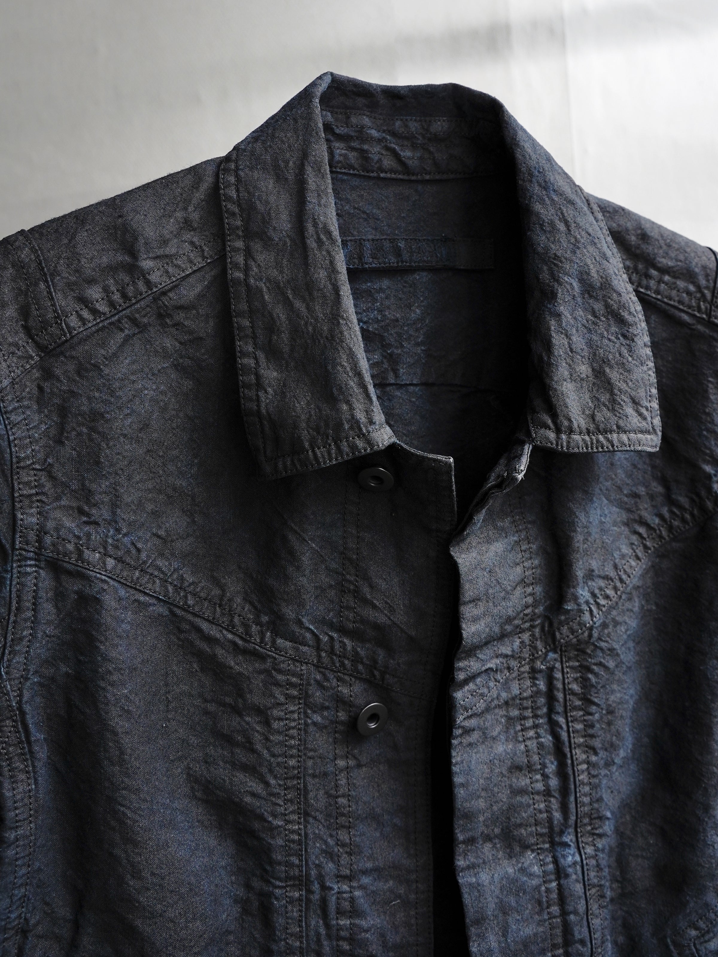 trucker jacket (binchō-tan) / indigo ink