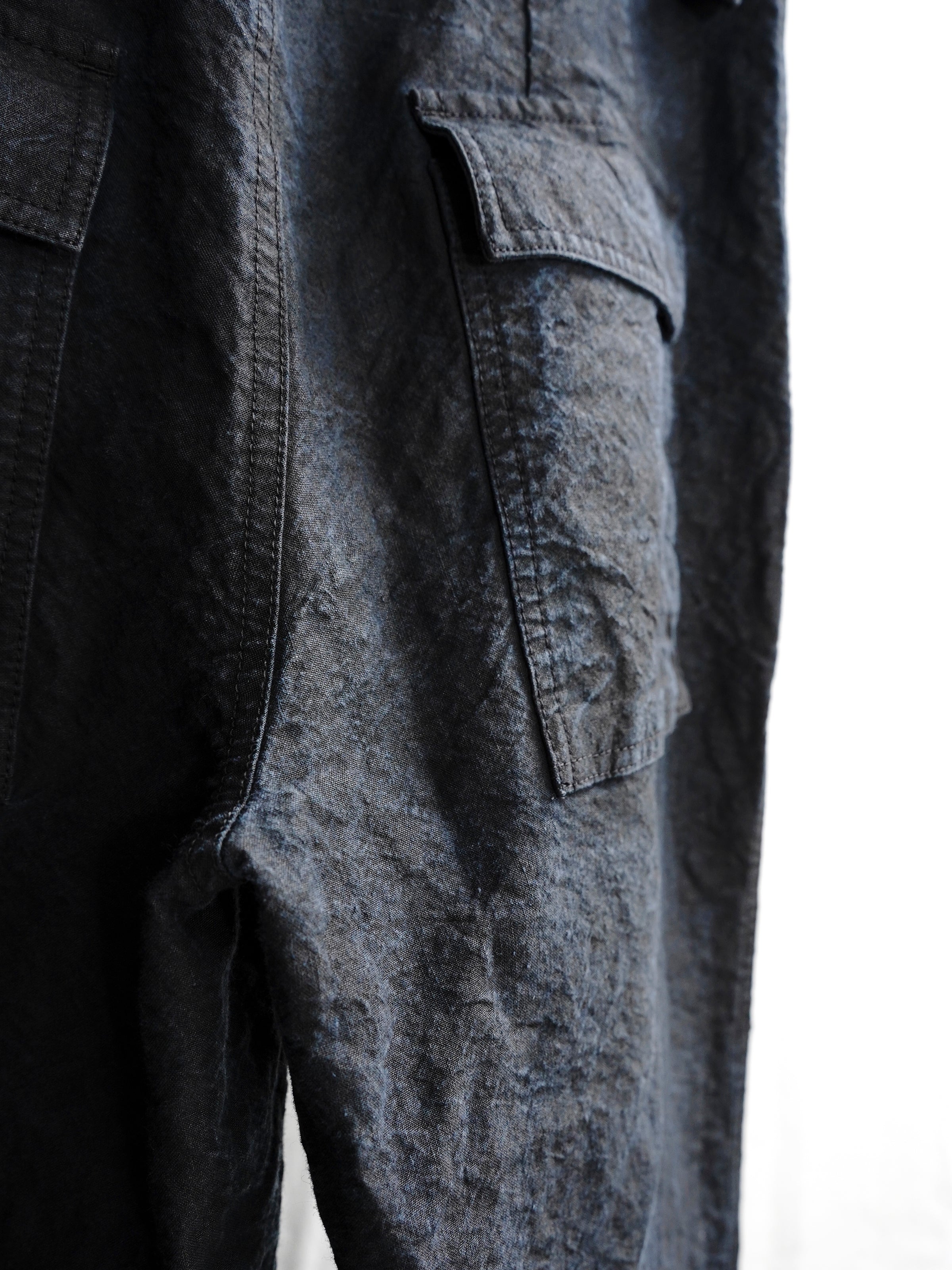 base trousers (binchō-tan) / indigo ink