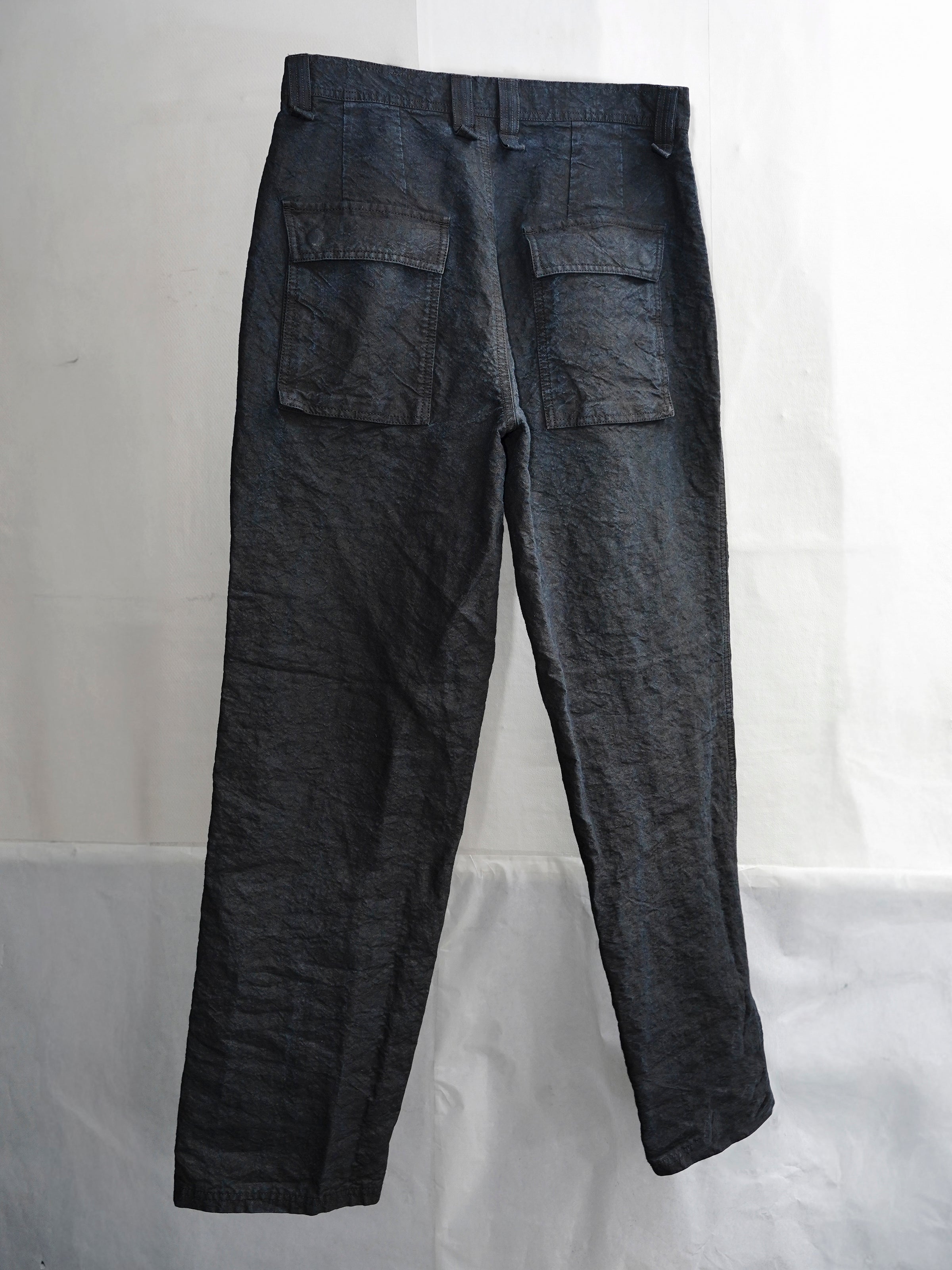 base trousers (binchō-tan) / indigo ink
