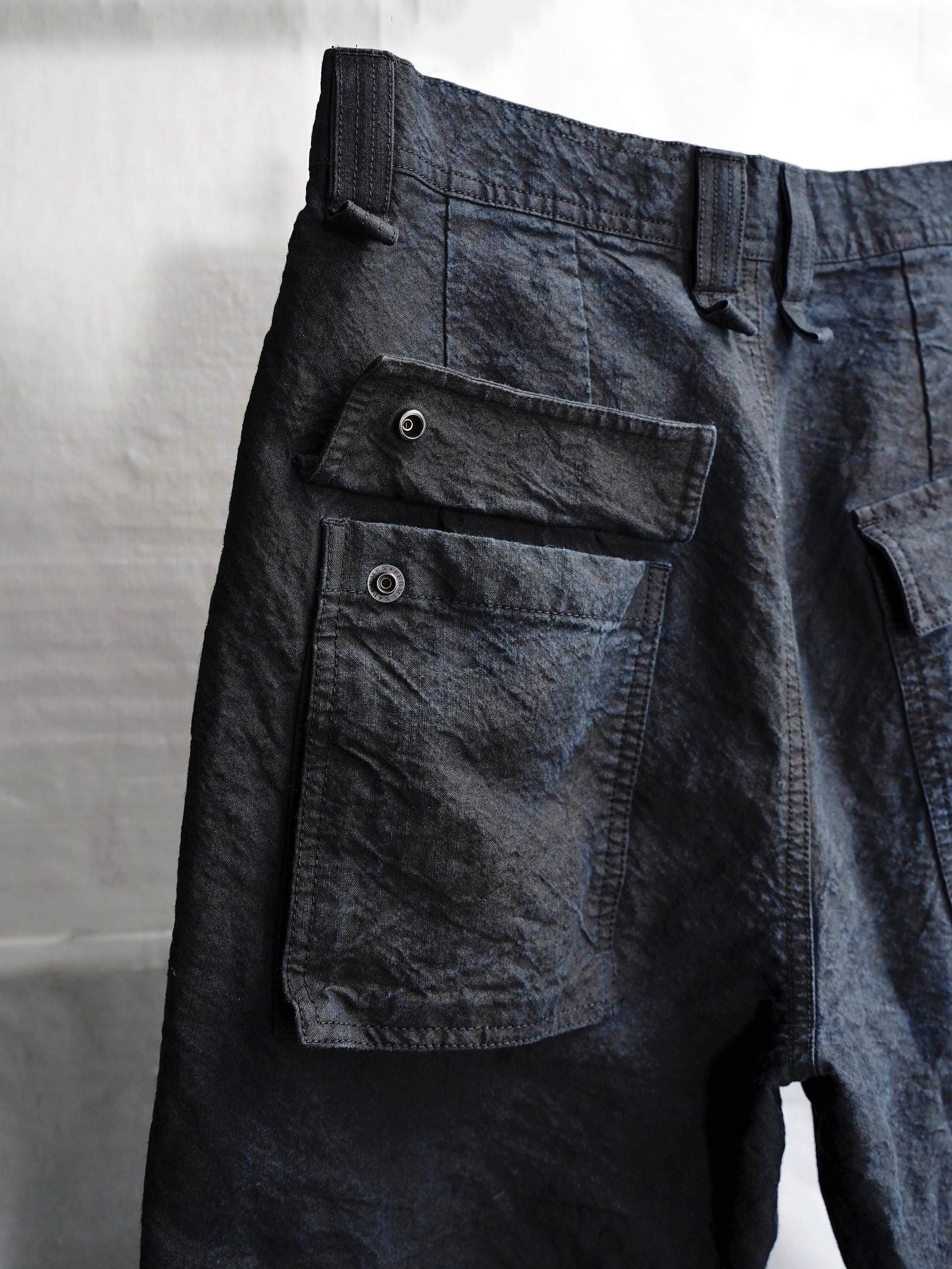 base trousers (binchō-tan) / indigo ink