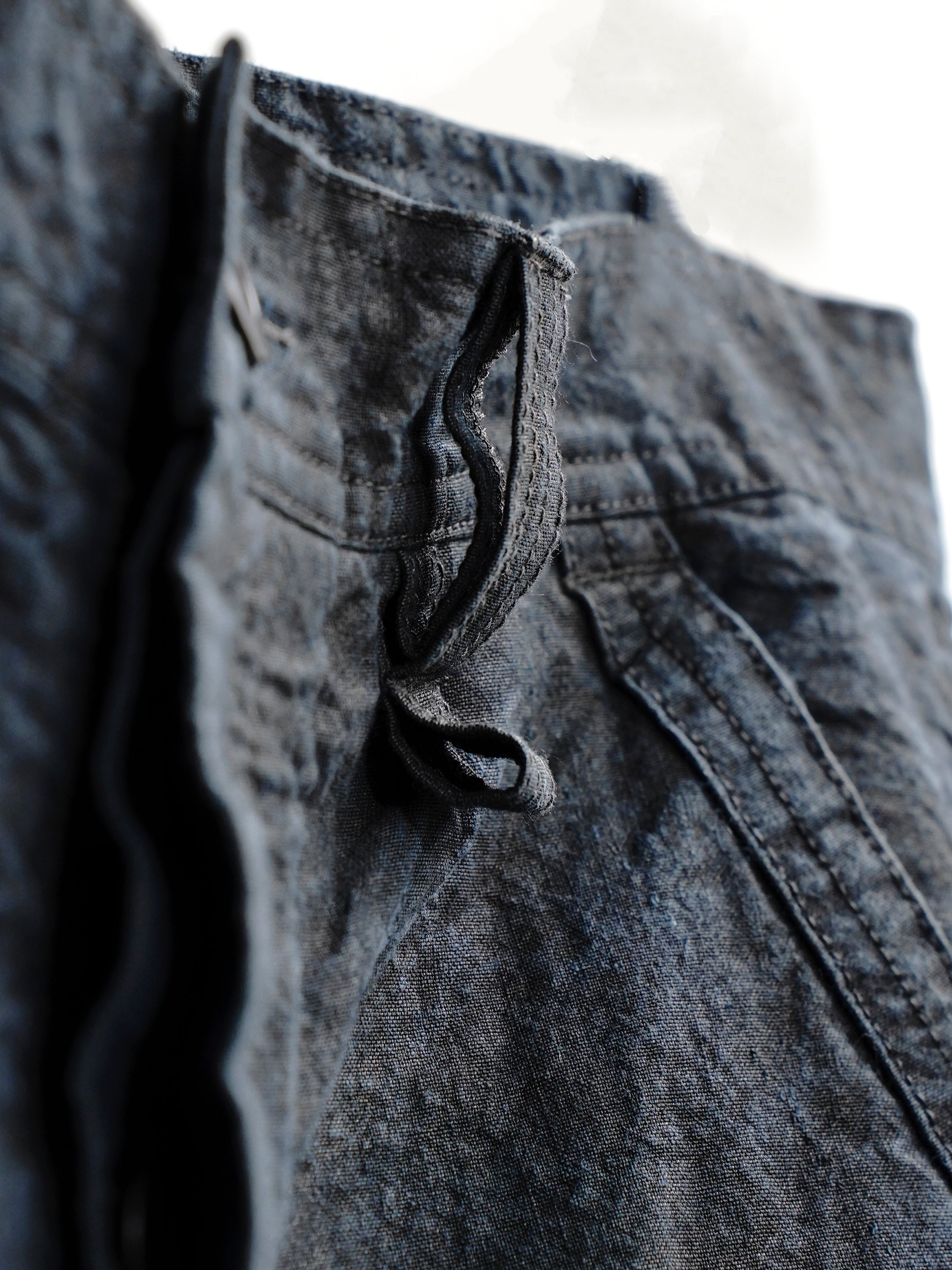 base trousers (binchō-tan) / indigo ink