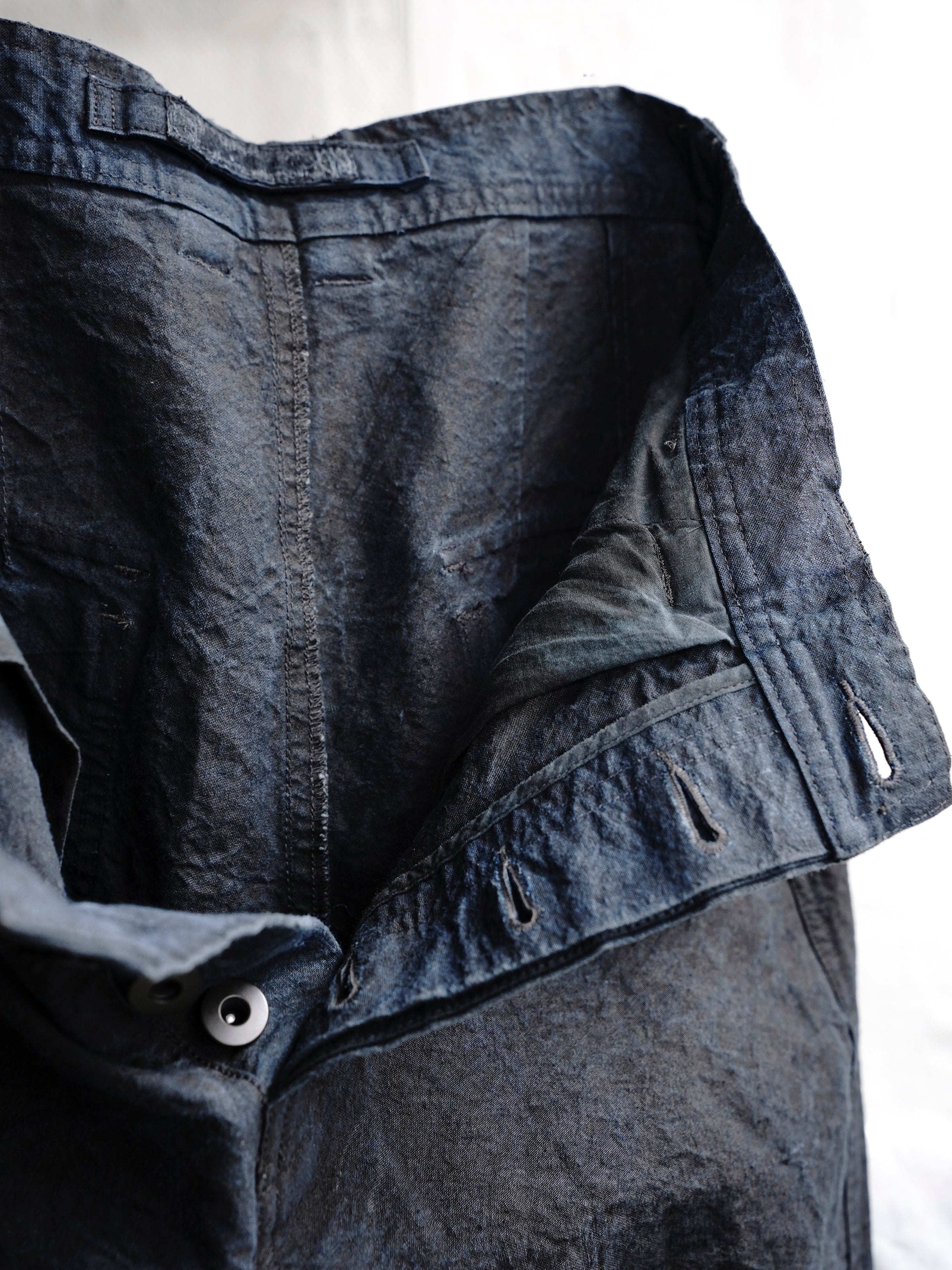 base trousers (binchō-tan) / indigo ink