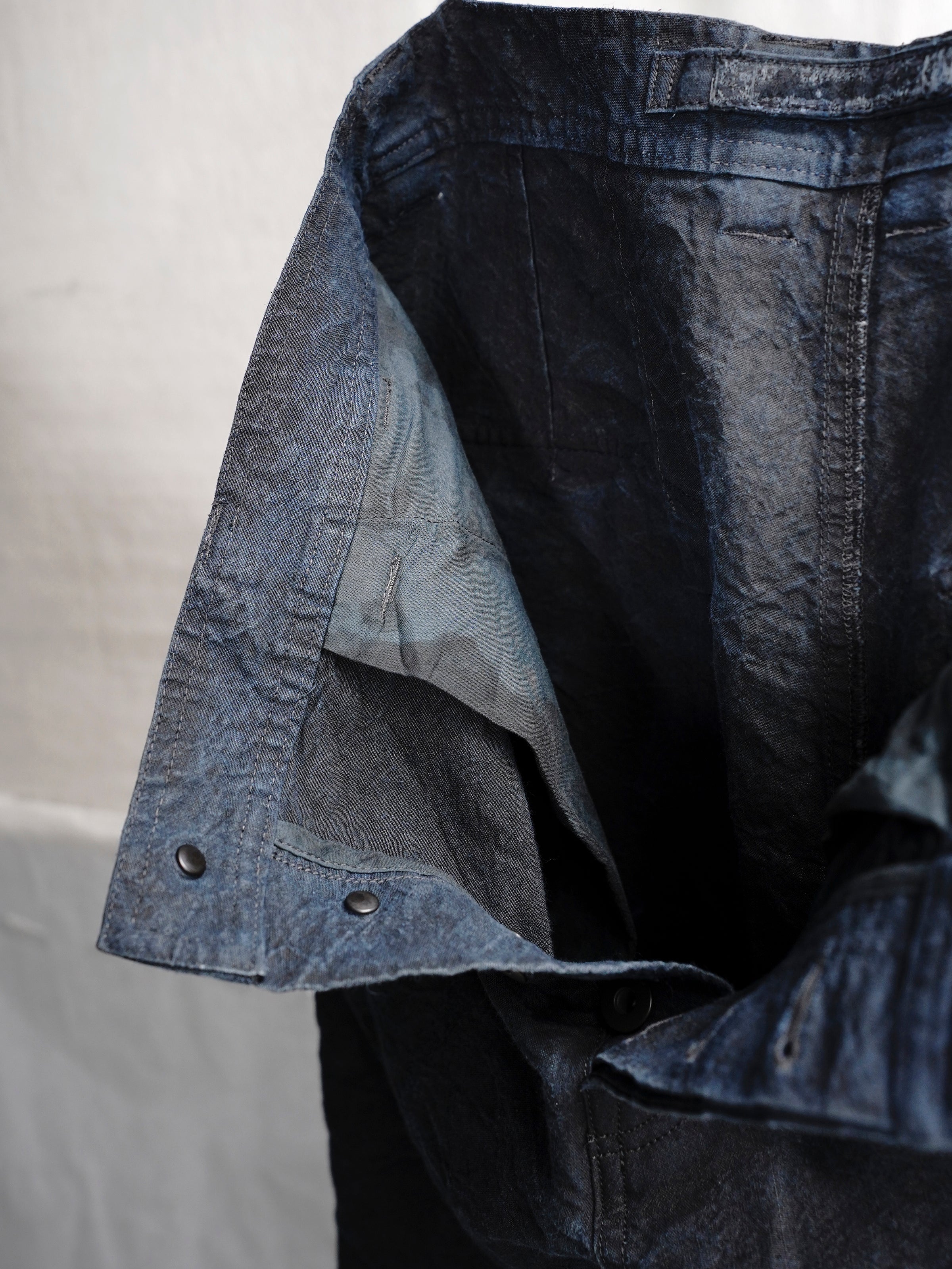 base trousers (binchō-tan) / indigo ink