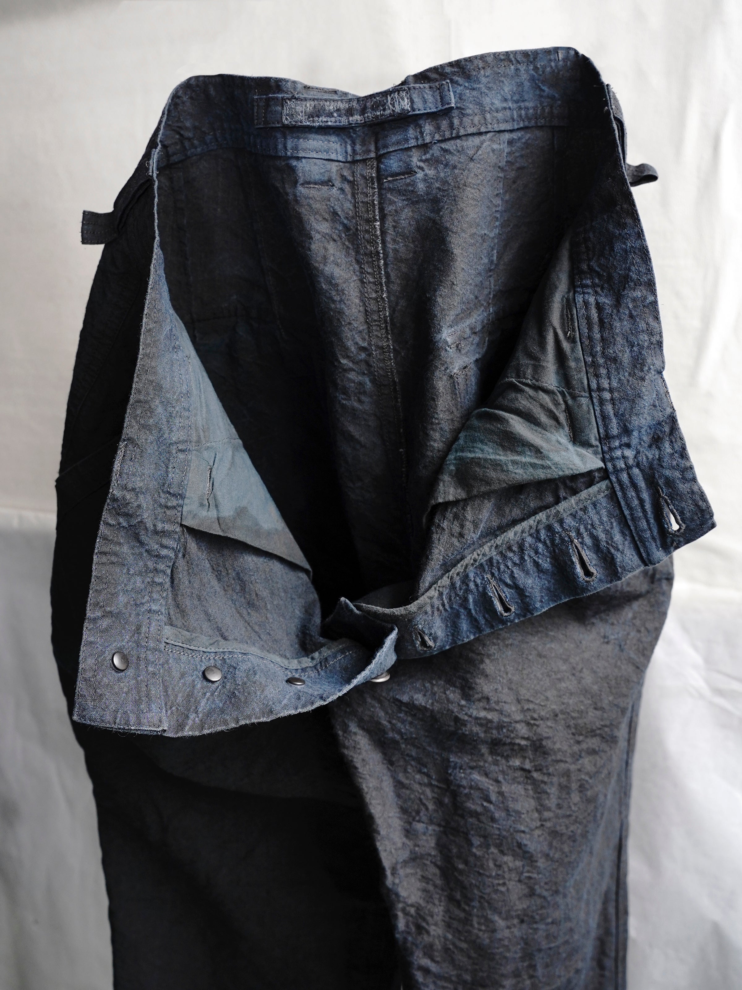base trousers (binchō-tan) / indigo ink