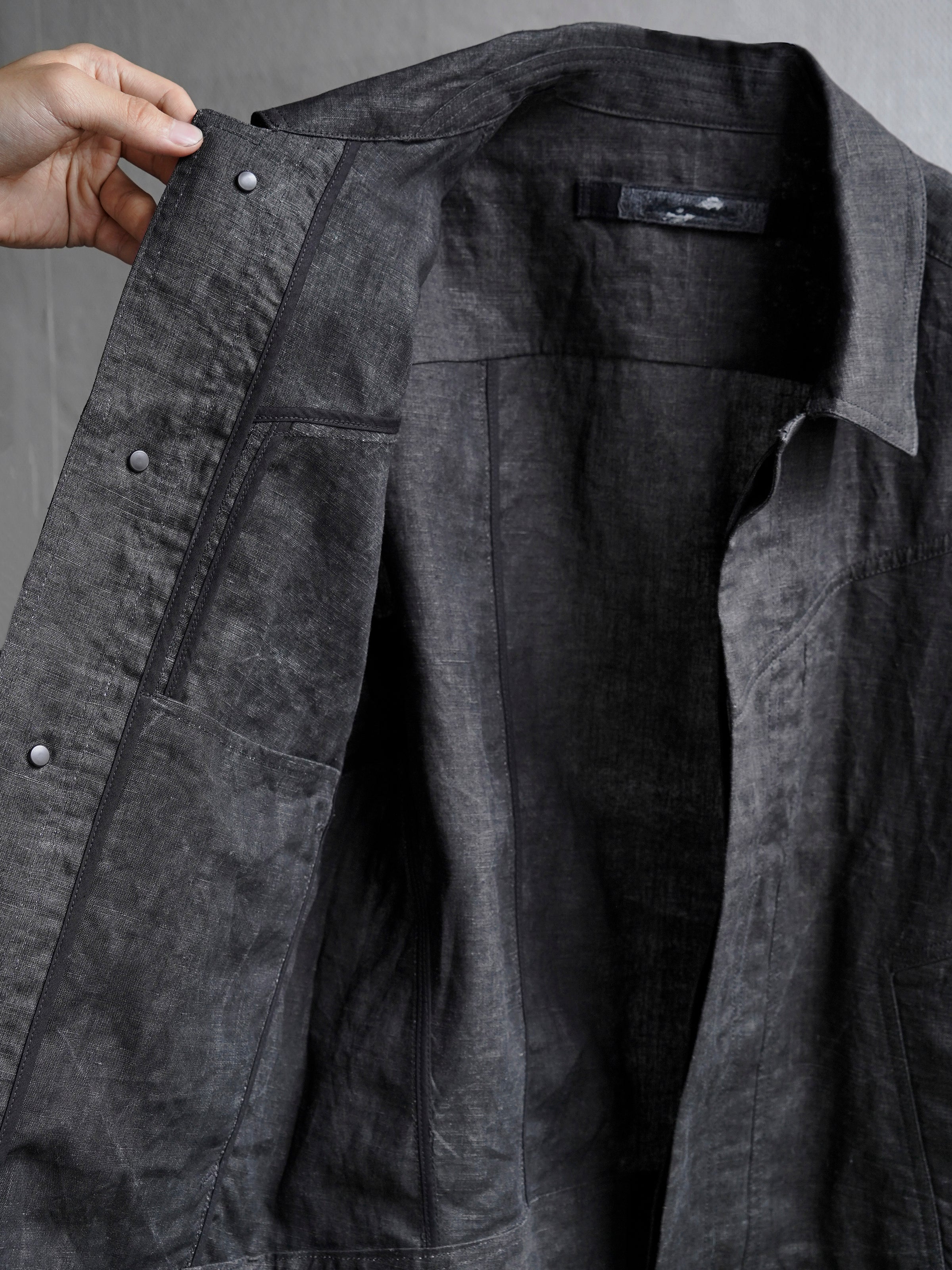 trucker jacket / ink coat