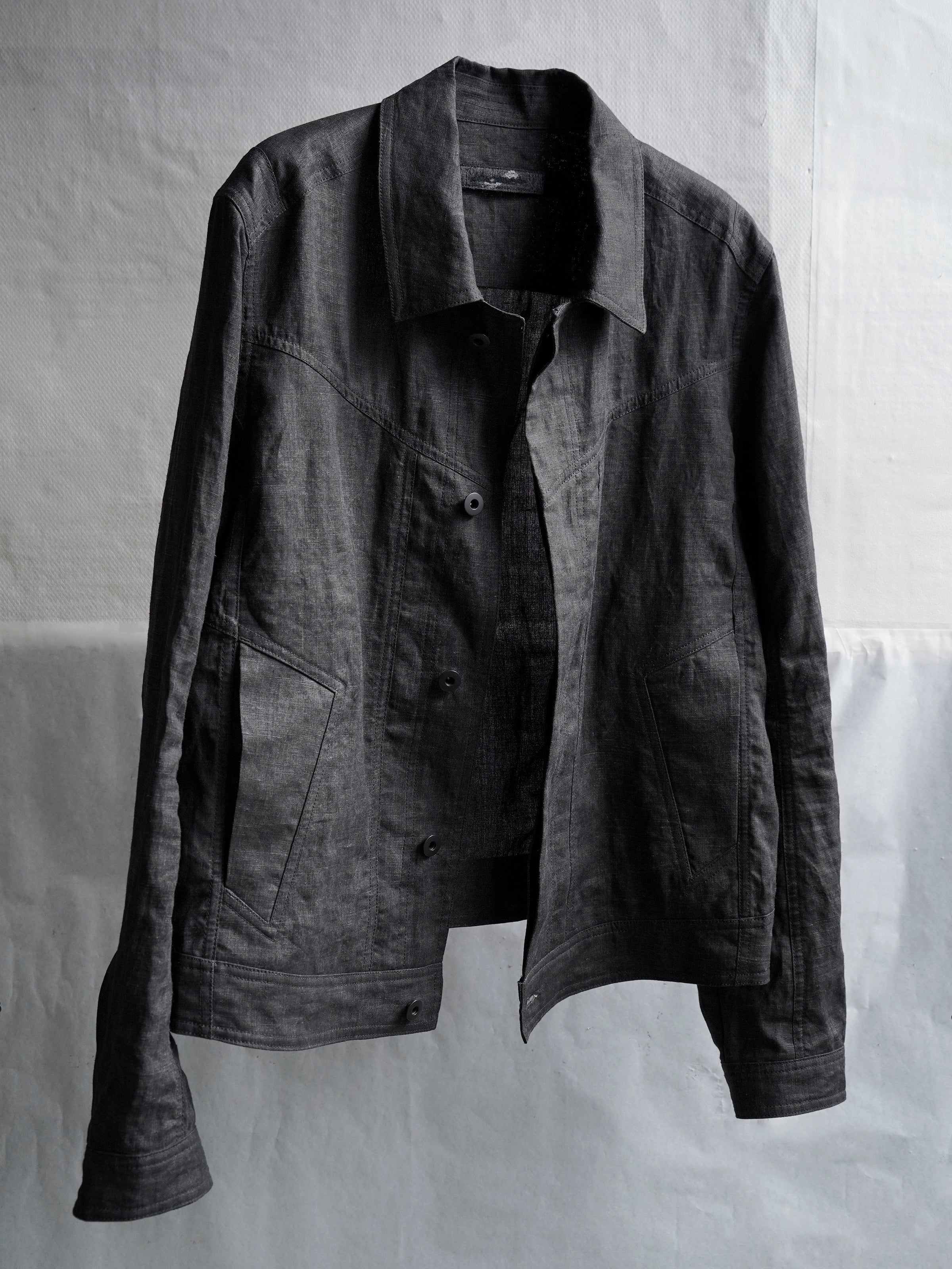 trucker jacket / ink coat