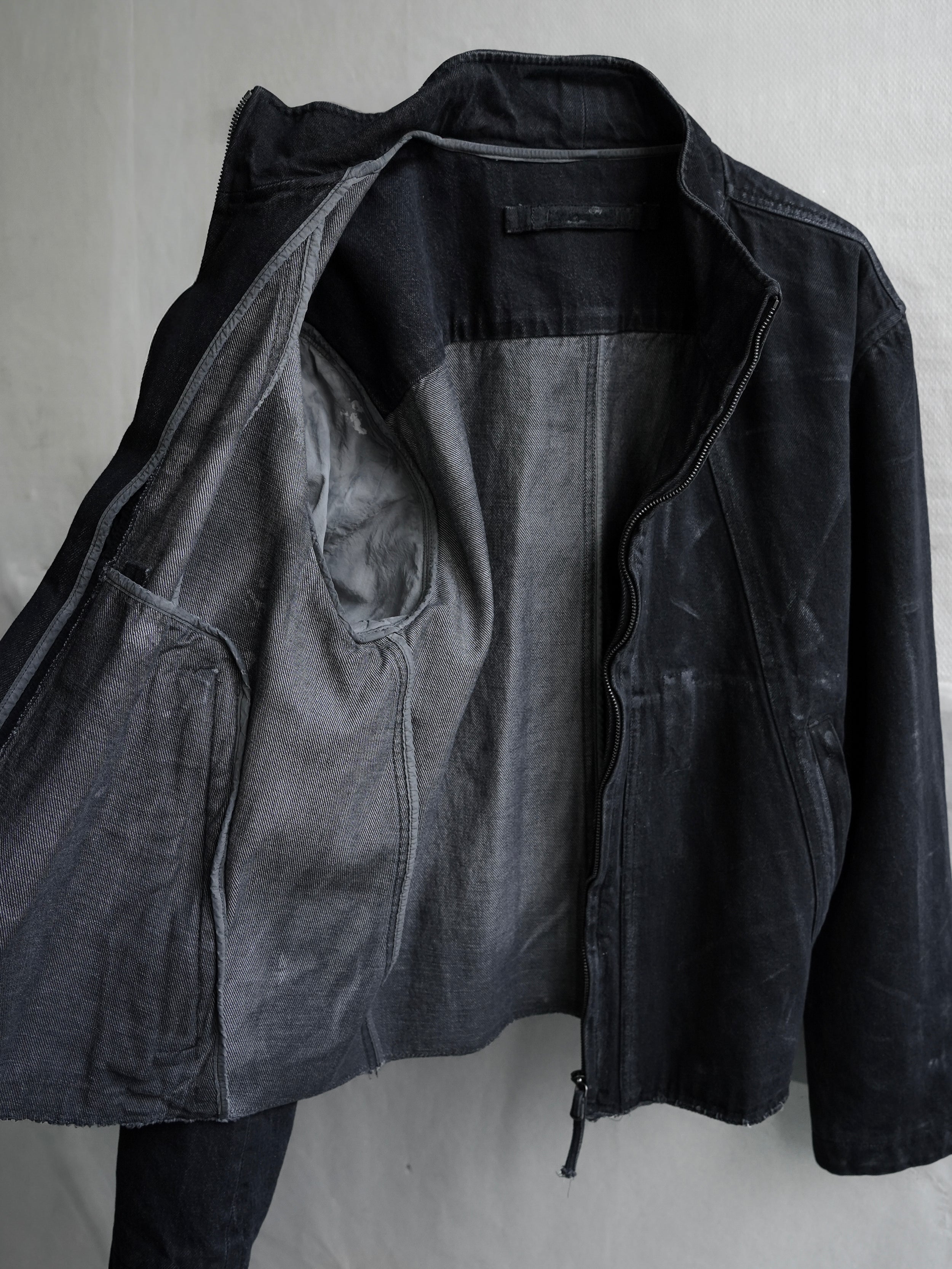 zip up jacket / denim