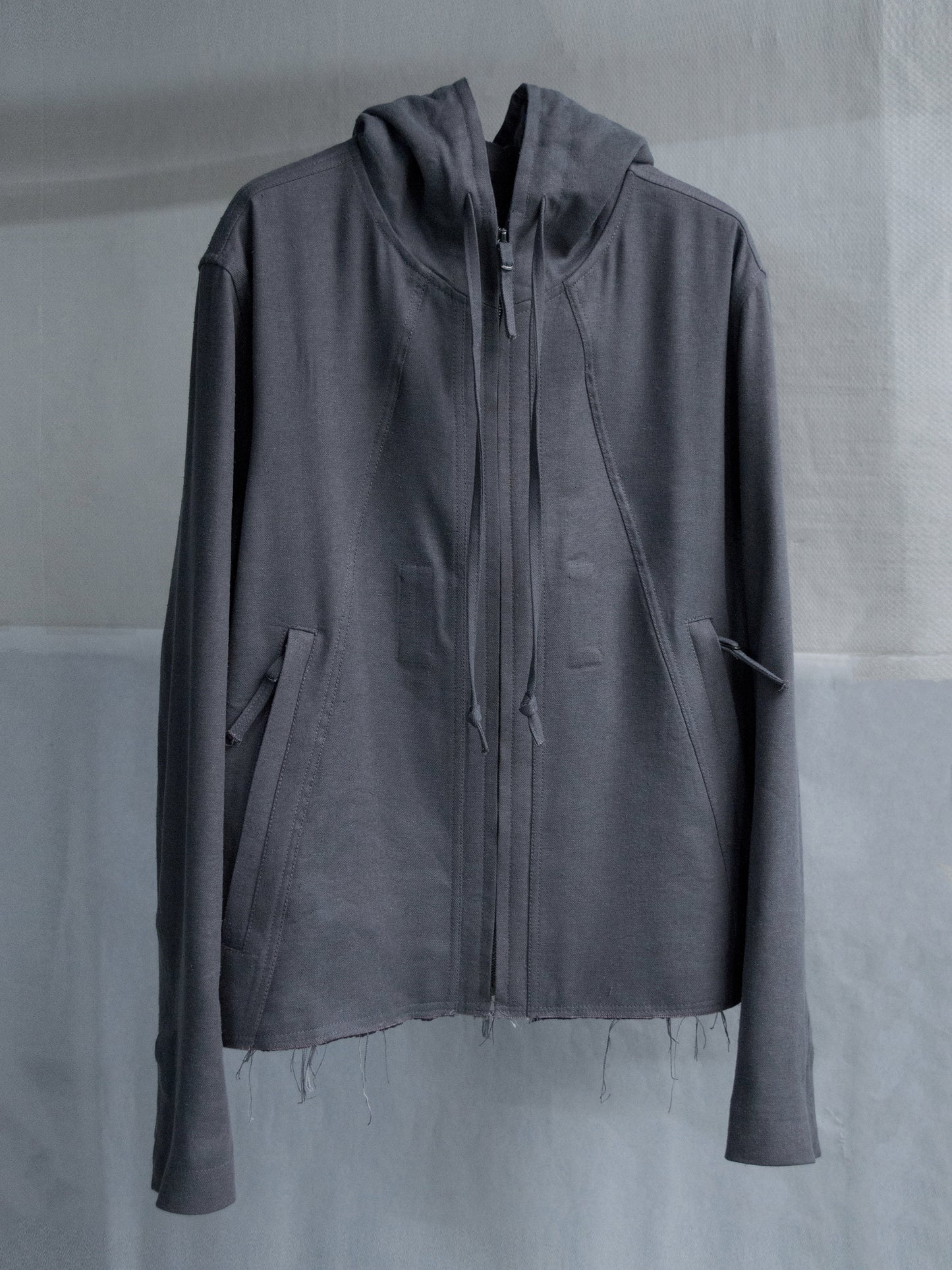 hooded jacket / rat grey
